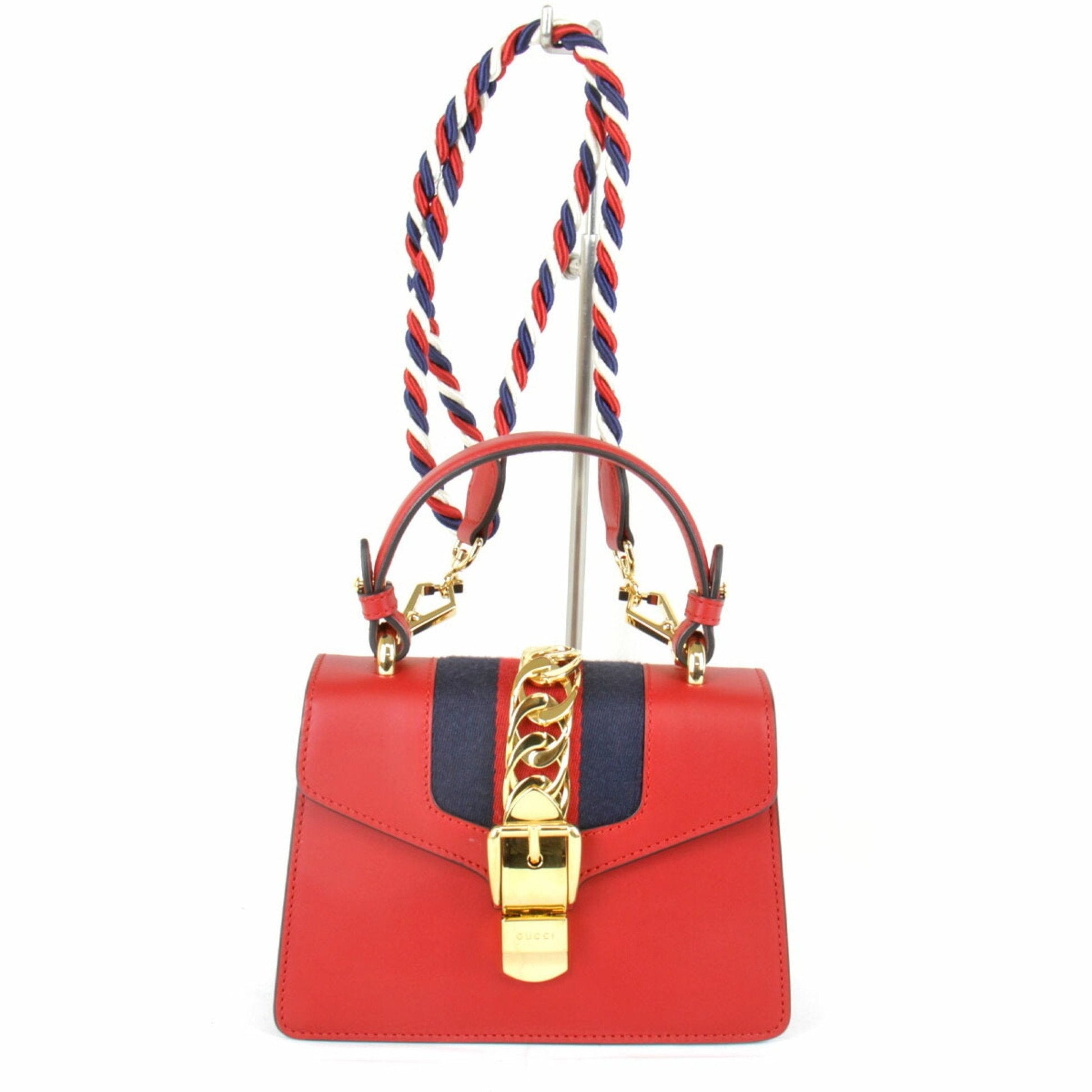 Gucci Red Color Leather Shoulder Bag