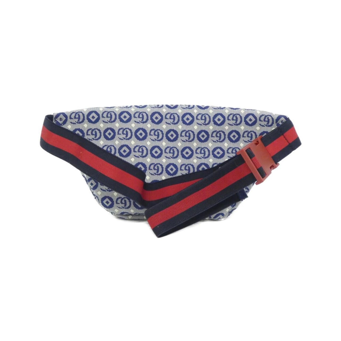 Gucci Blue White Jacquard Cotton Fanny Pack