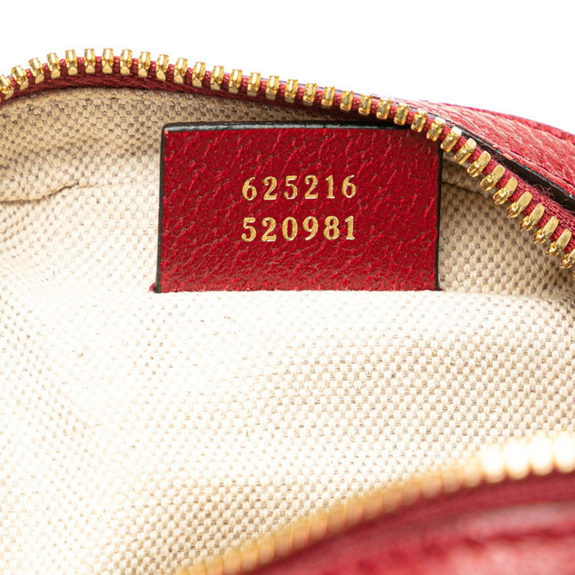 Gucci Brown Red Color Pvc Leather Shoulder Bag