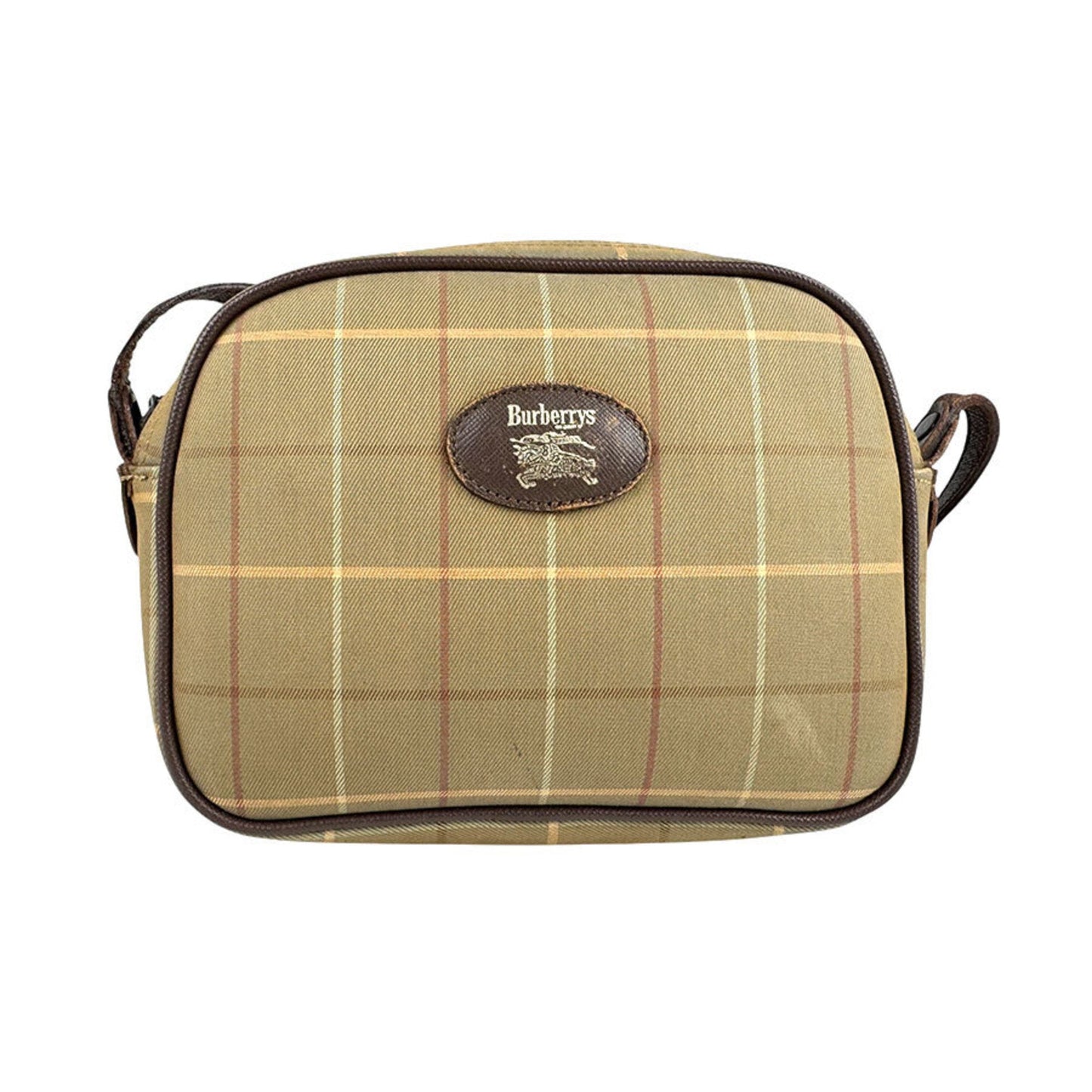 Burberry s Khaki Shoulder Bag Leather Canvas Brown