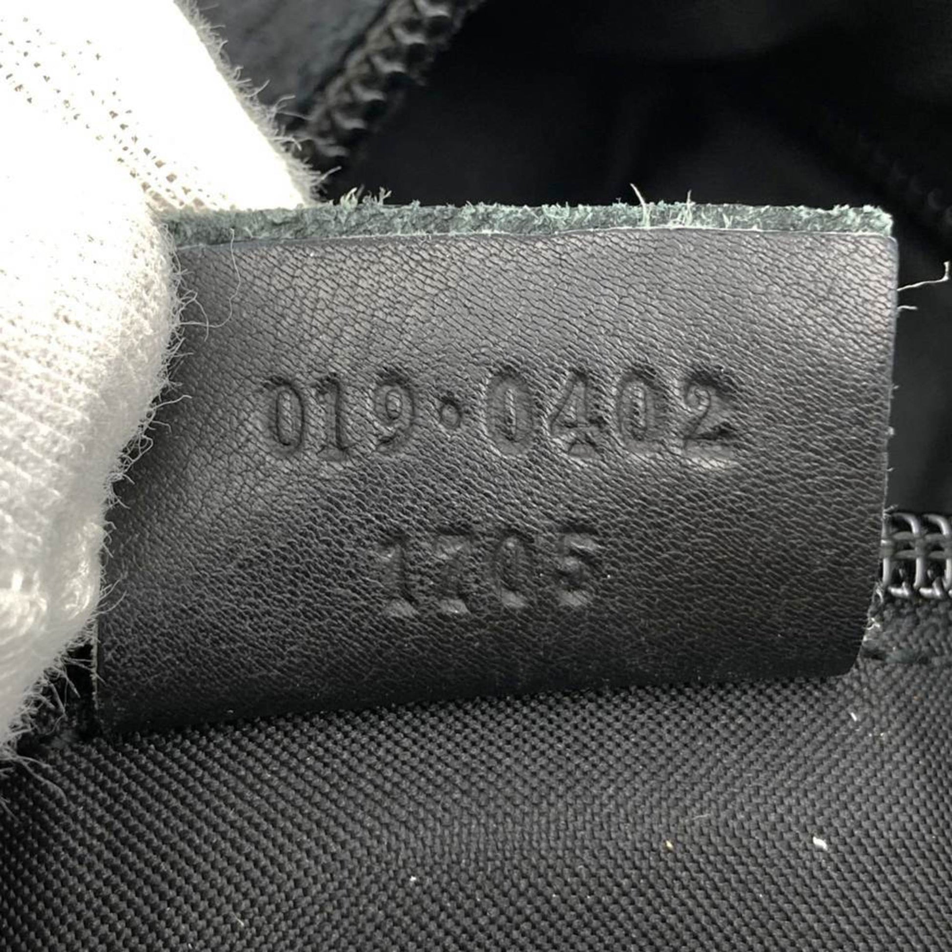 Gucci Black Gg Canvas Leather Tote Bag