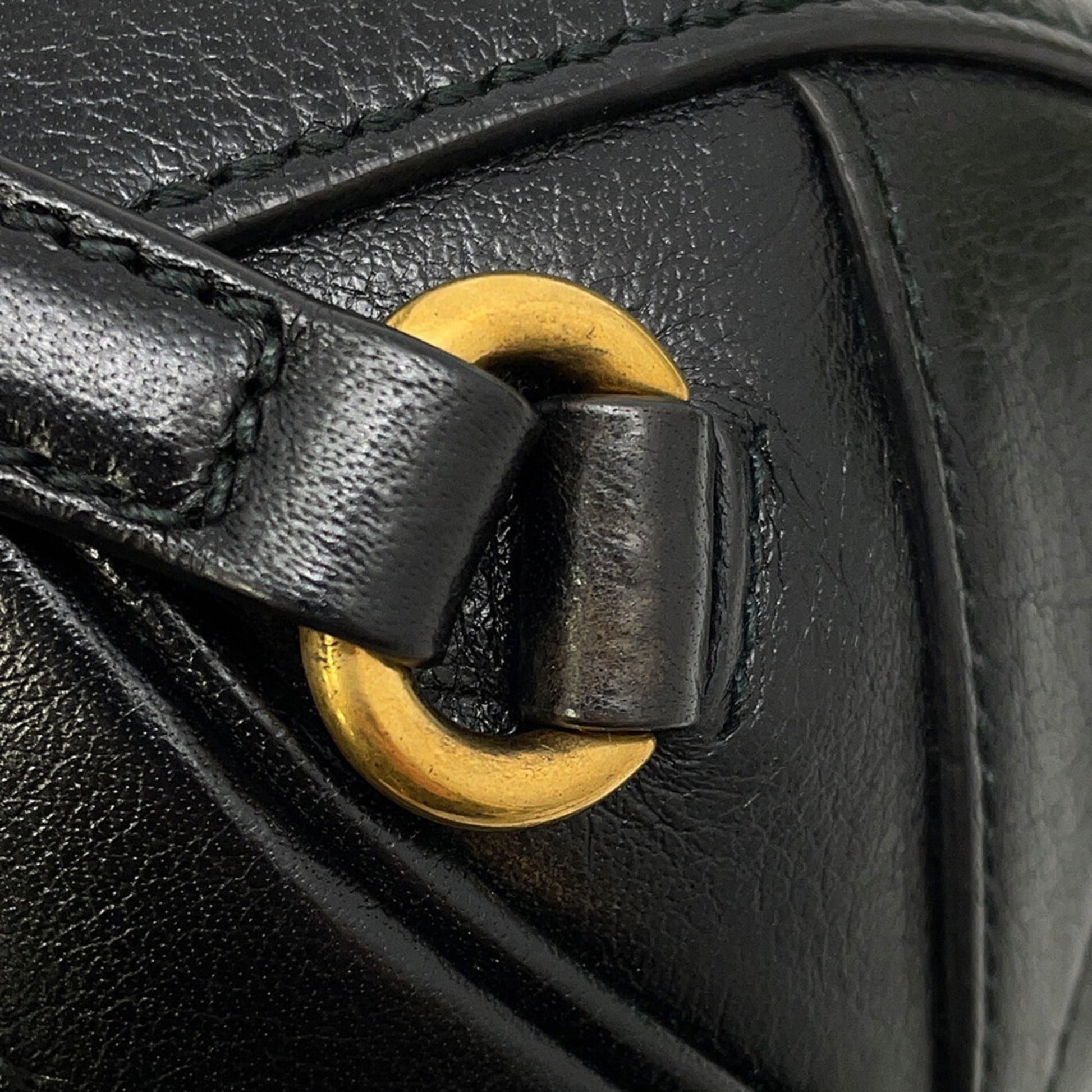 Gucci Black Leather Handbag Shoulder Bag
