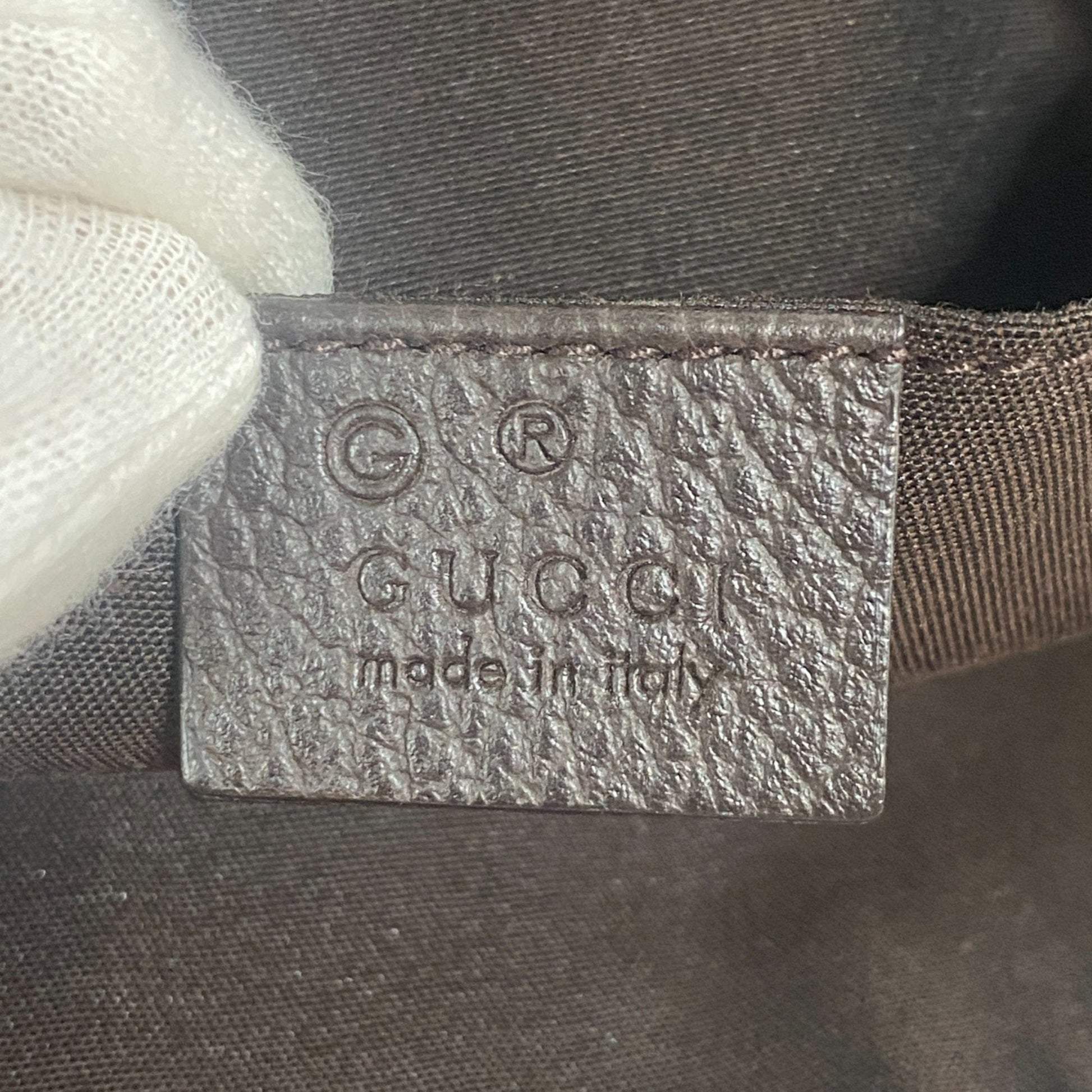 Gucci Brown Canvas Leather Pouch Sling Bag