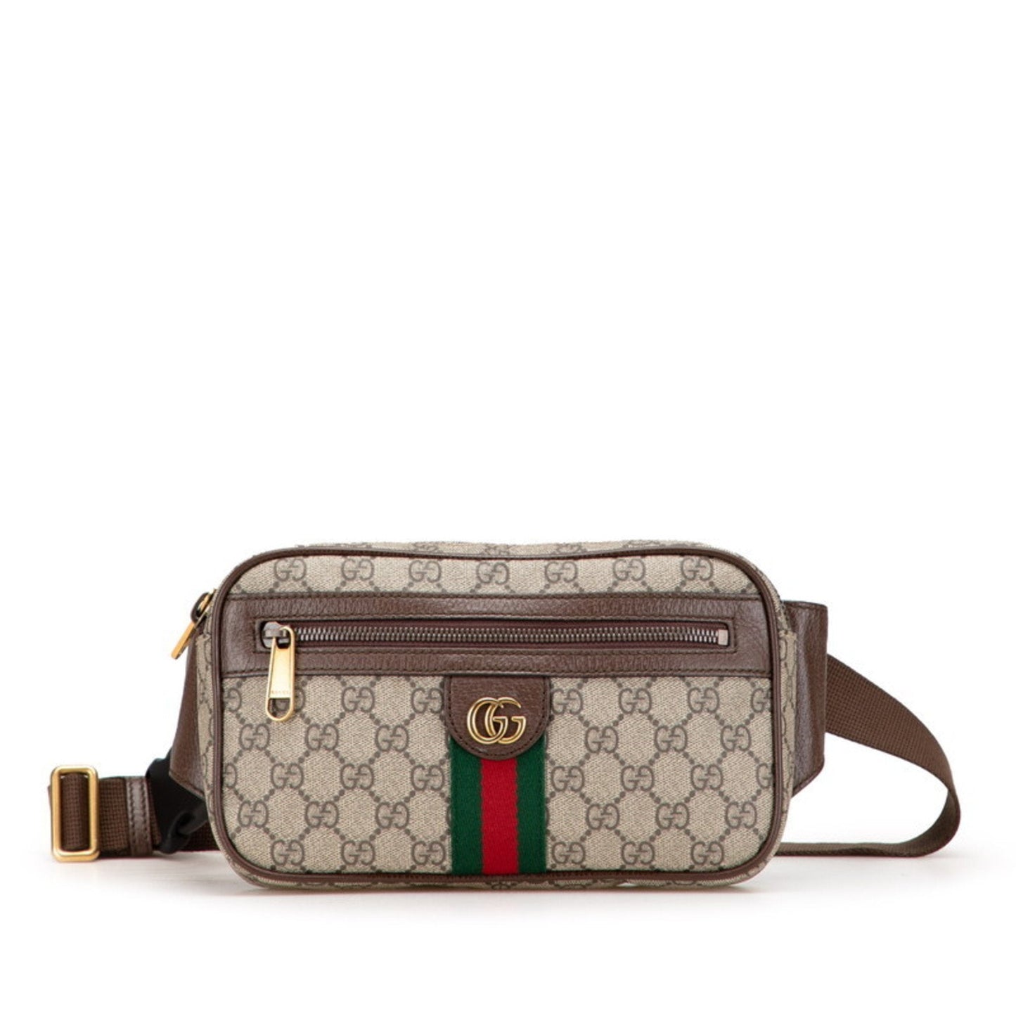 Gucci Beige Brown Pvc Leather Sling Bag