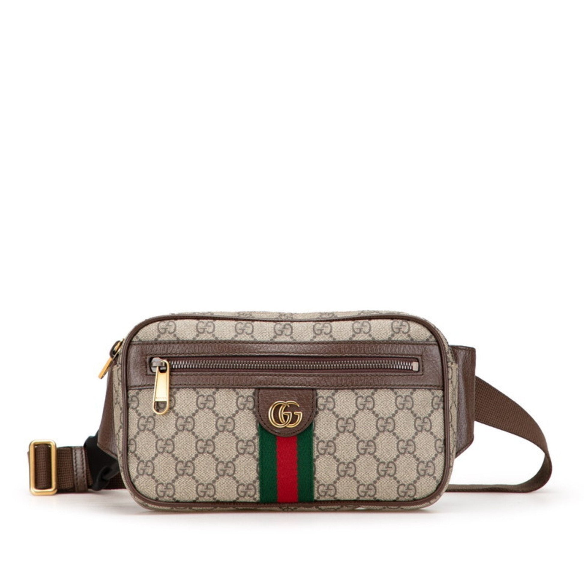 Gucci Beige Brown Pvc Leather Sling Bag