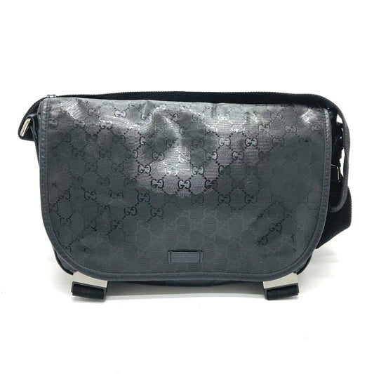 Gucci Black Gg Imprimé Messenger Bag Shoulder Bag