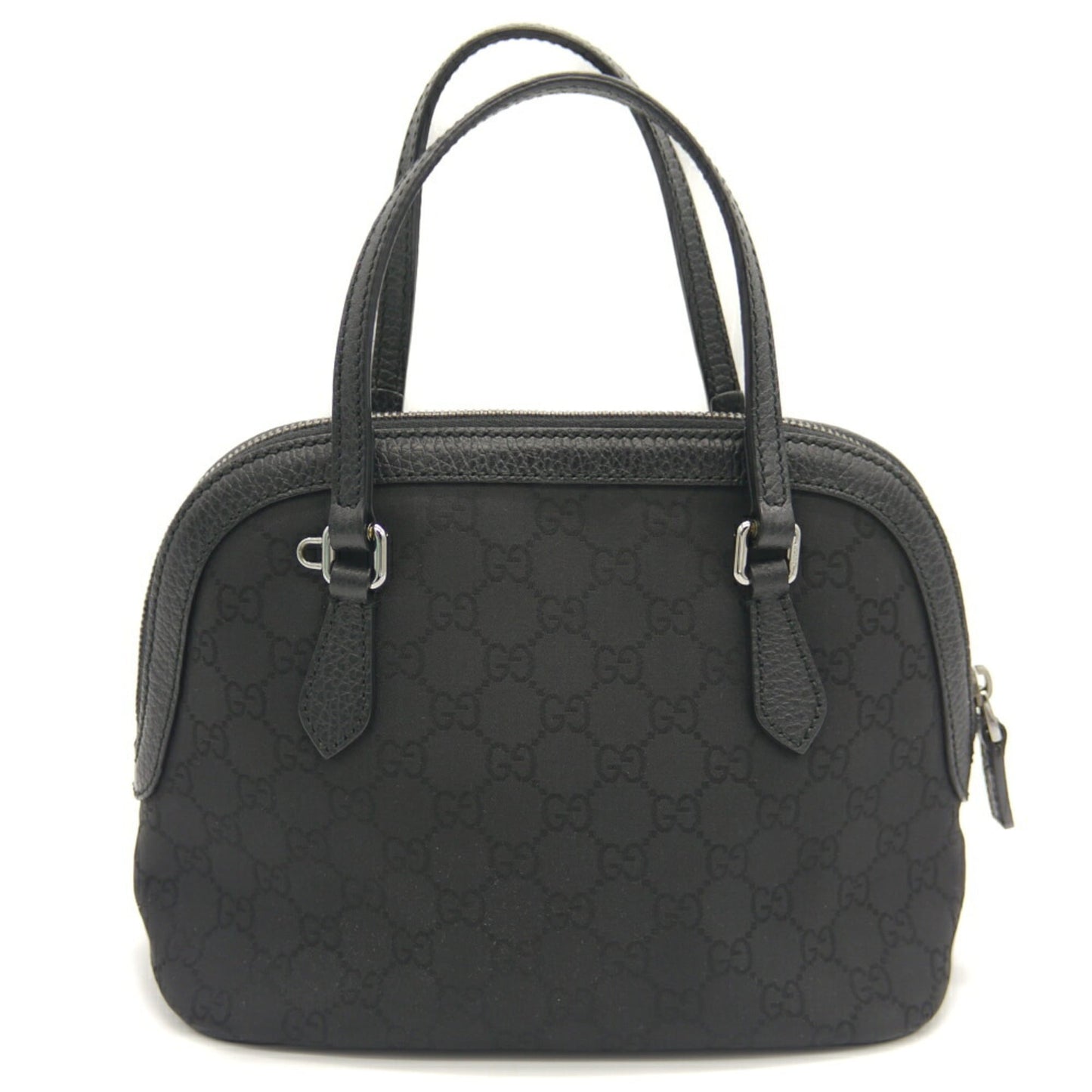Gucci Black Nylon Leather Handbag Shoulder Bag