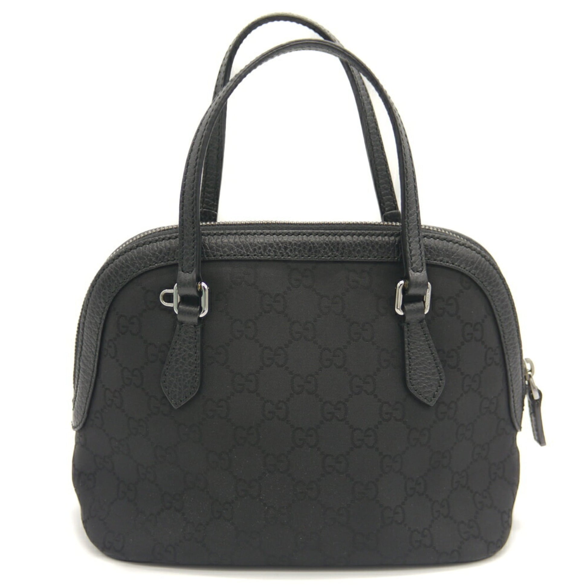 Gucci Black Nylon Leather Handbag Shoulder Bag