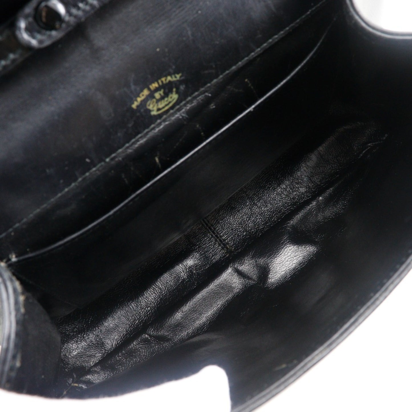 Gucci Sherry Line Black Leather Shoulder Bag