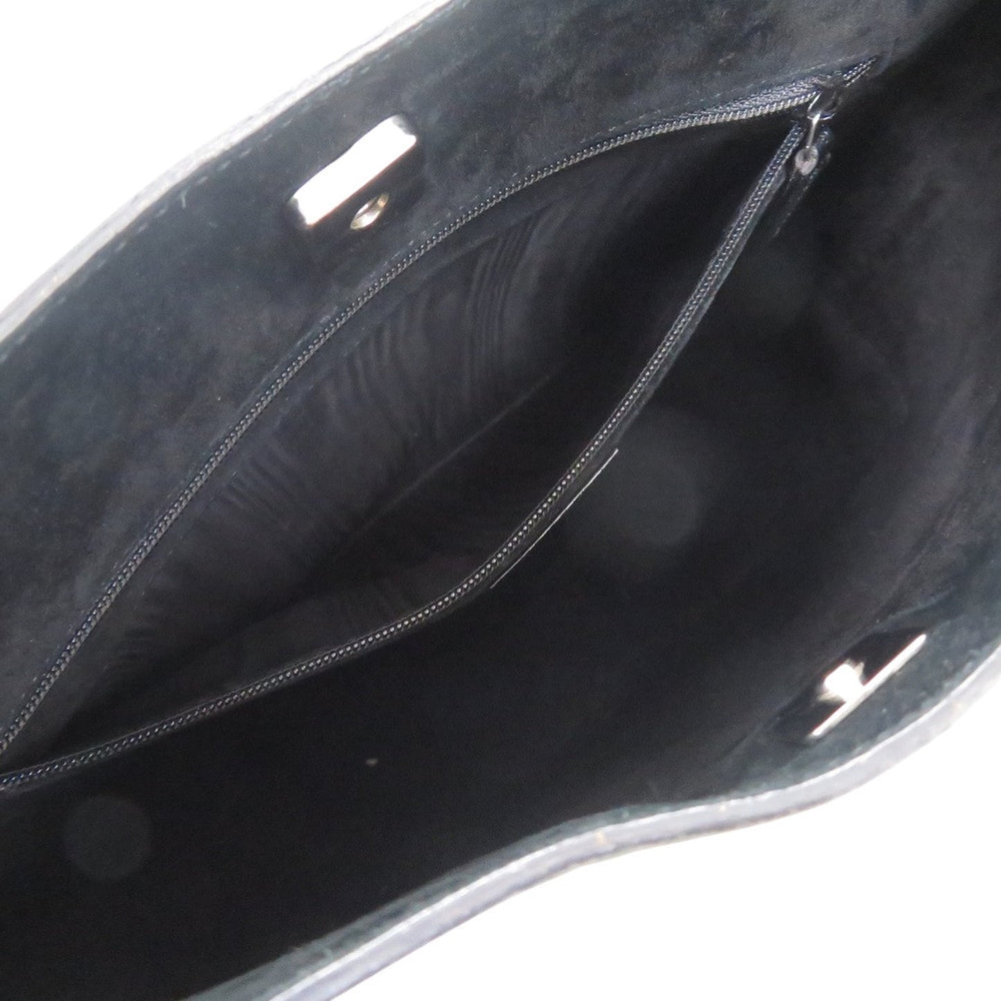 Gucci Black Suede Plastic Leather Shoulder Bag