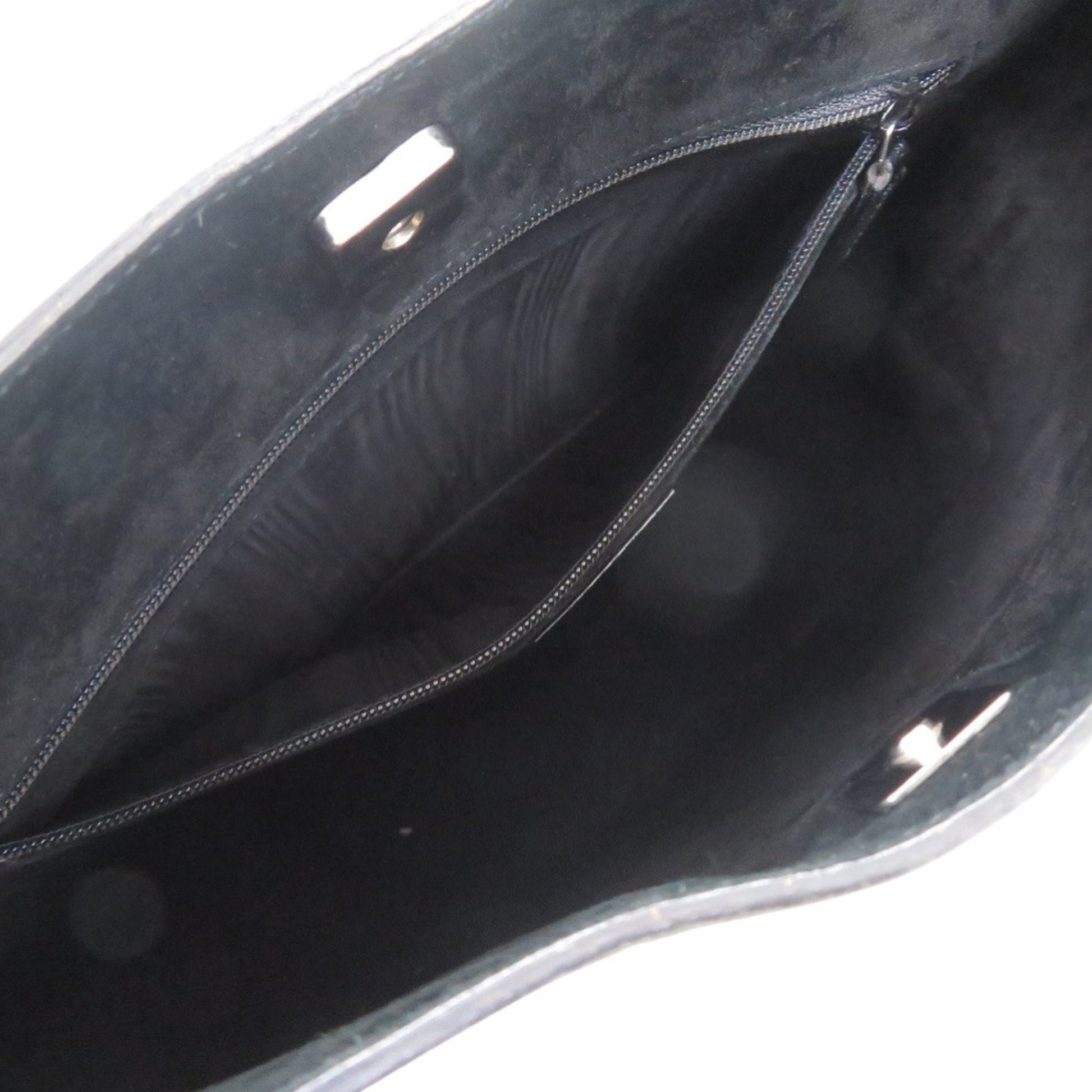 Gucci Black Suede Plastic Leather Shoulder Bag