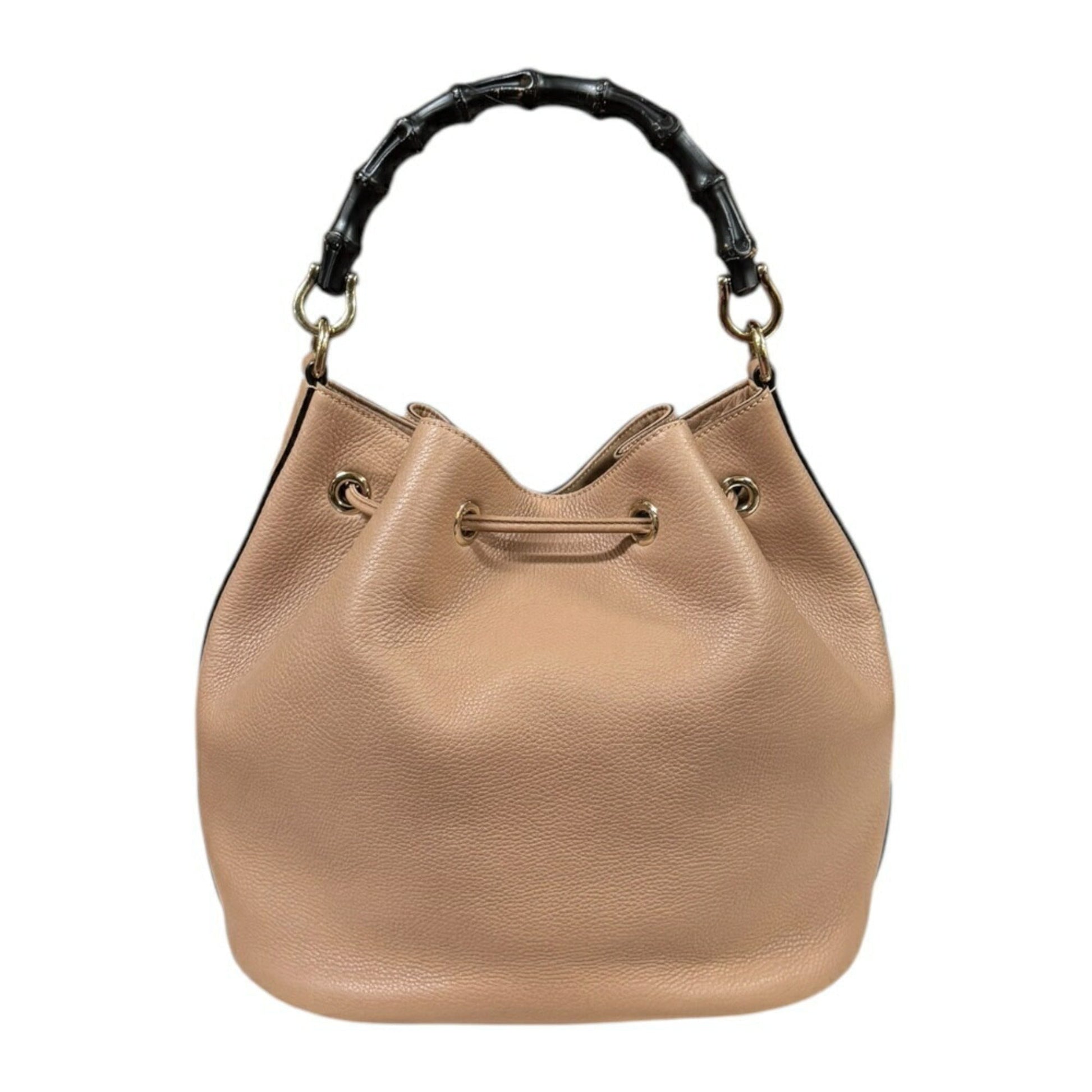Gucci Beige Bamboo Leather Shoulder Bag