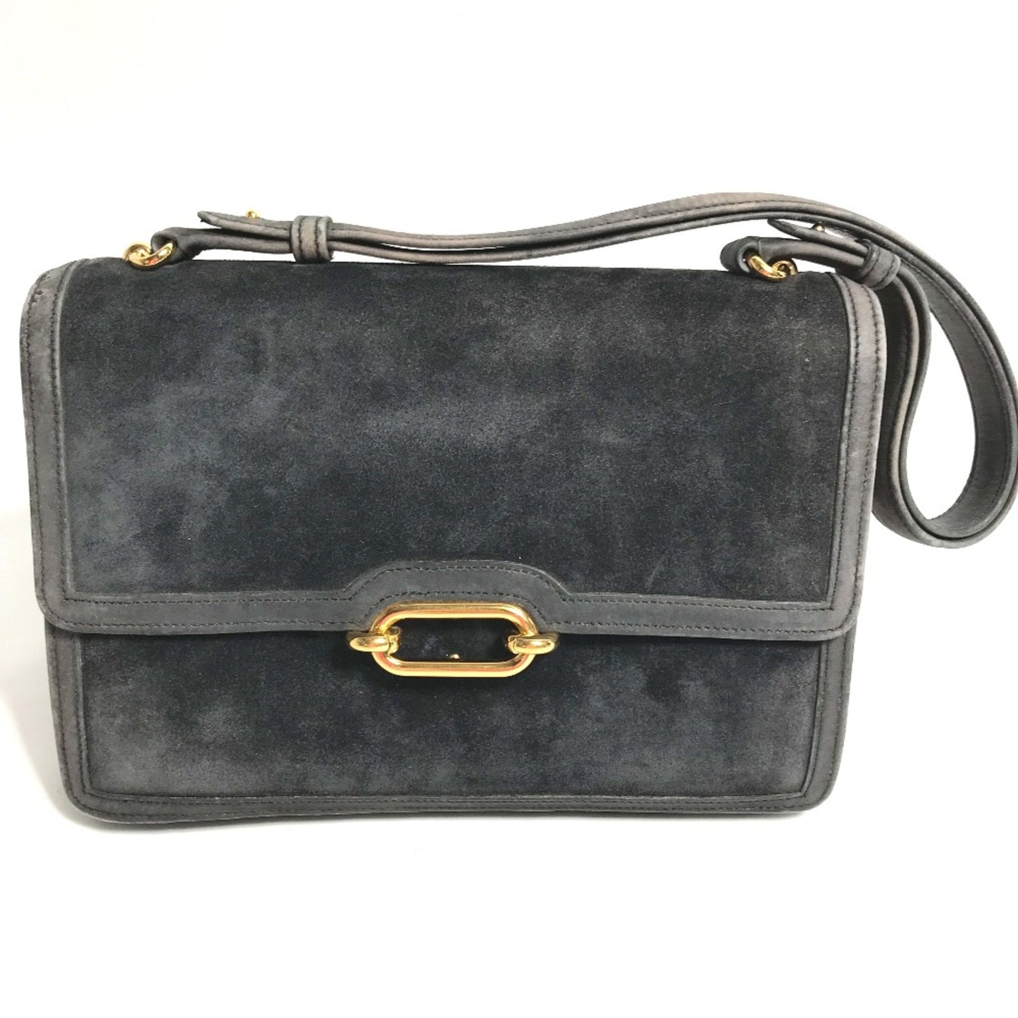 Hermes Shoulder Bag Leather Gray