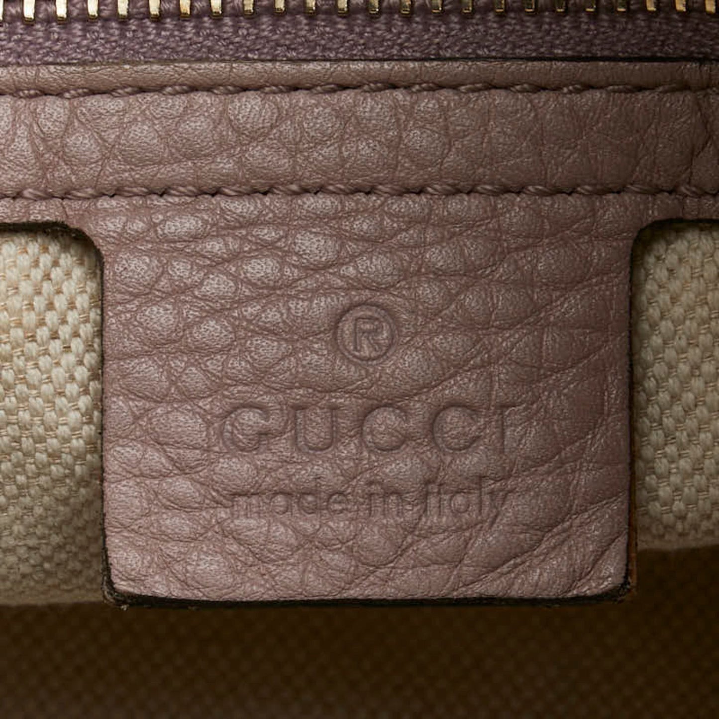 Gucci Beige Pink Canvas Leather Handbag Shoulder Bag