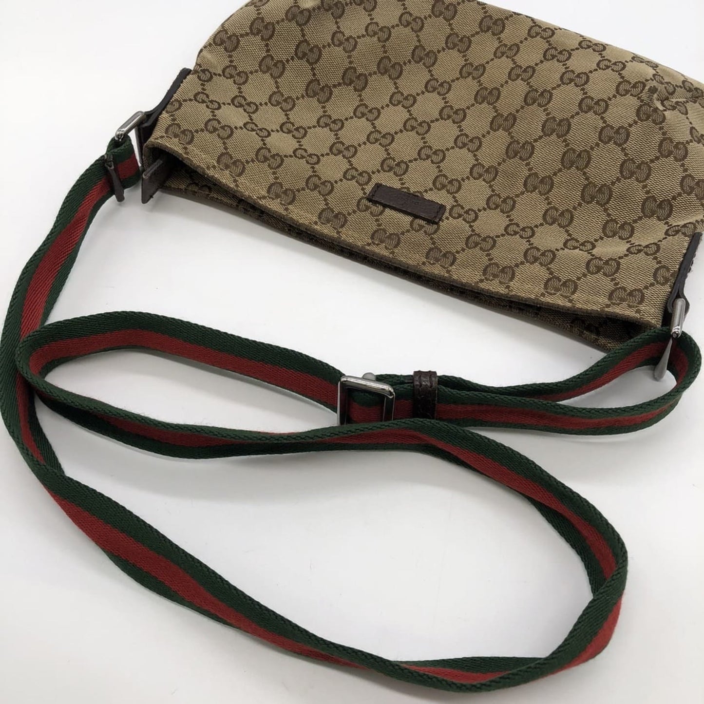 Gucci Gg Canvas Brown Gg Canvas Leather Shoulder Bag