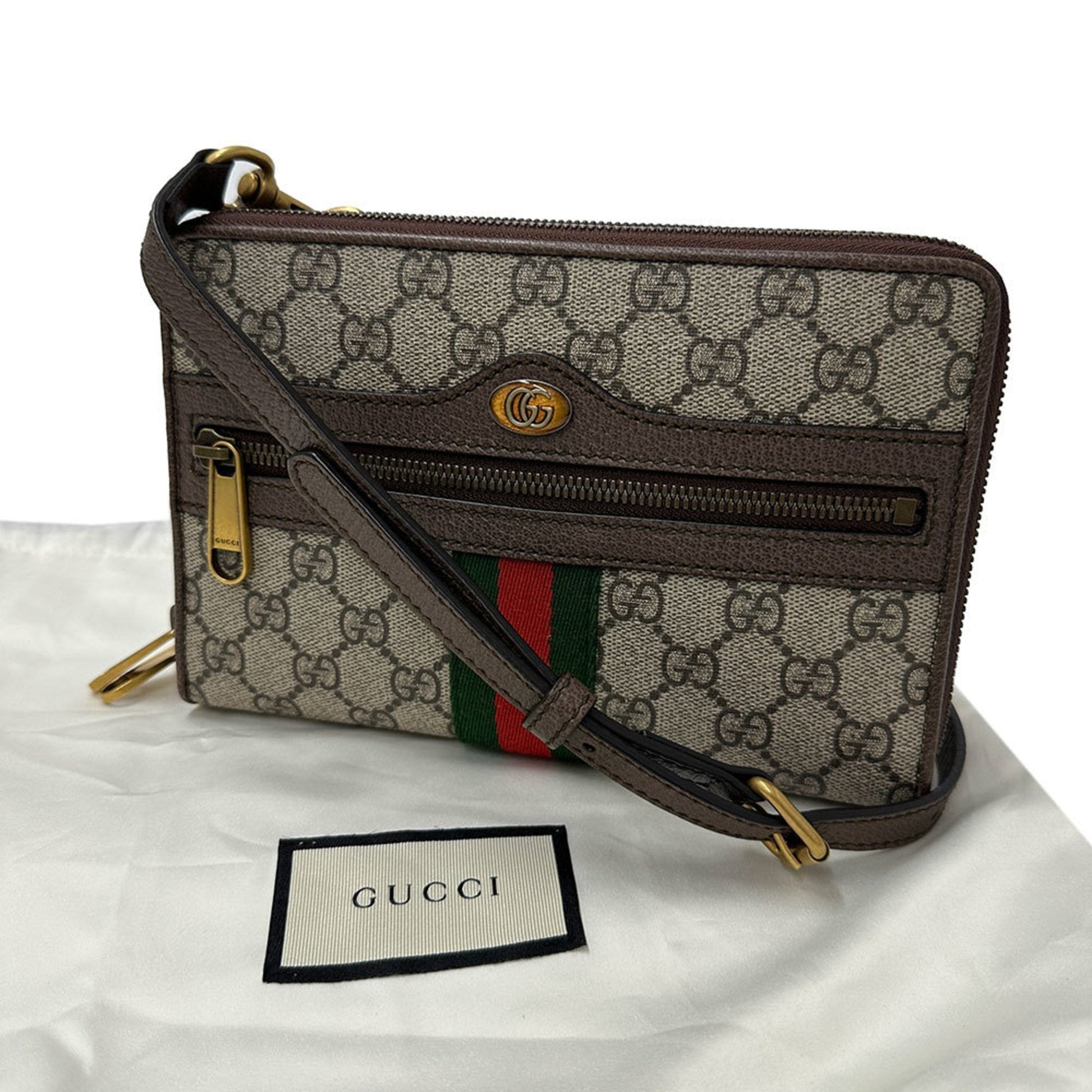 Gucci Beige Gray Gg Supreme Handbag Shoulder Bag