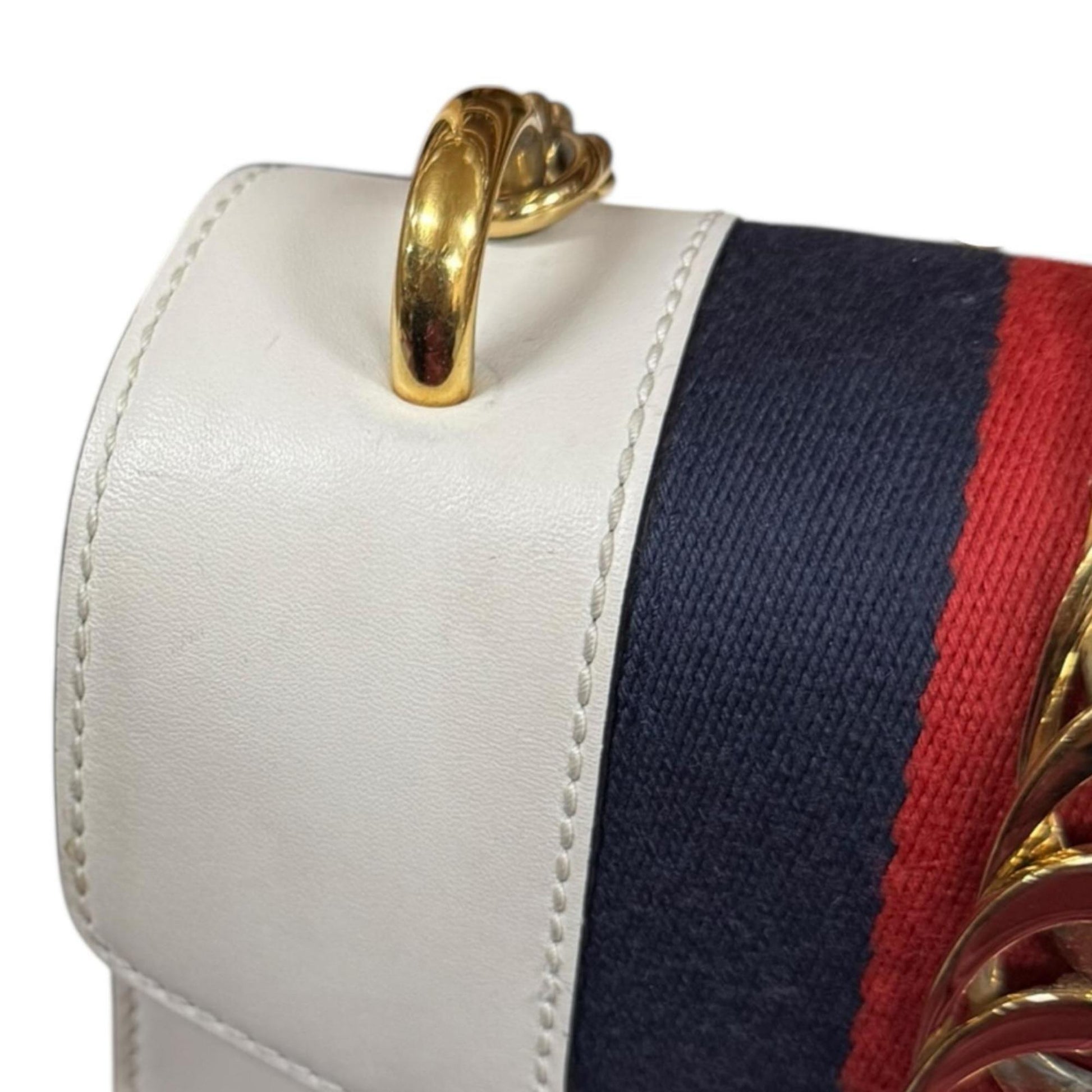 Gucci Ivory White Leather Shoulder Bag