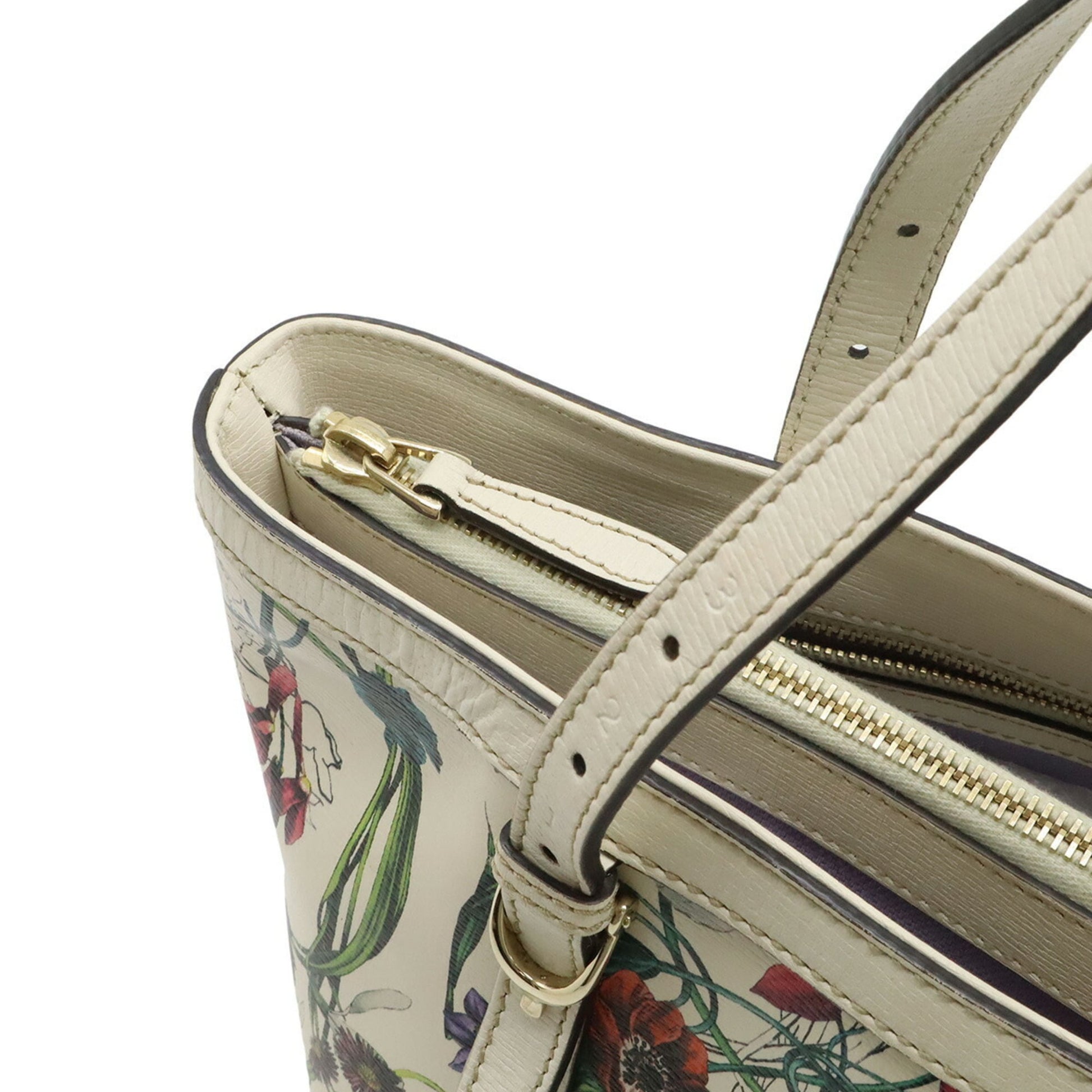 Gucci White Leather Shoulder Bag Tote Bag