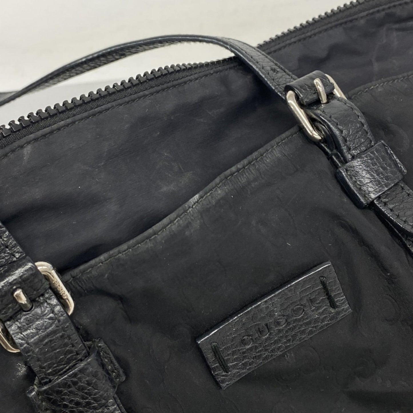 Gucci Black Nylon Tote Bag