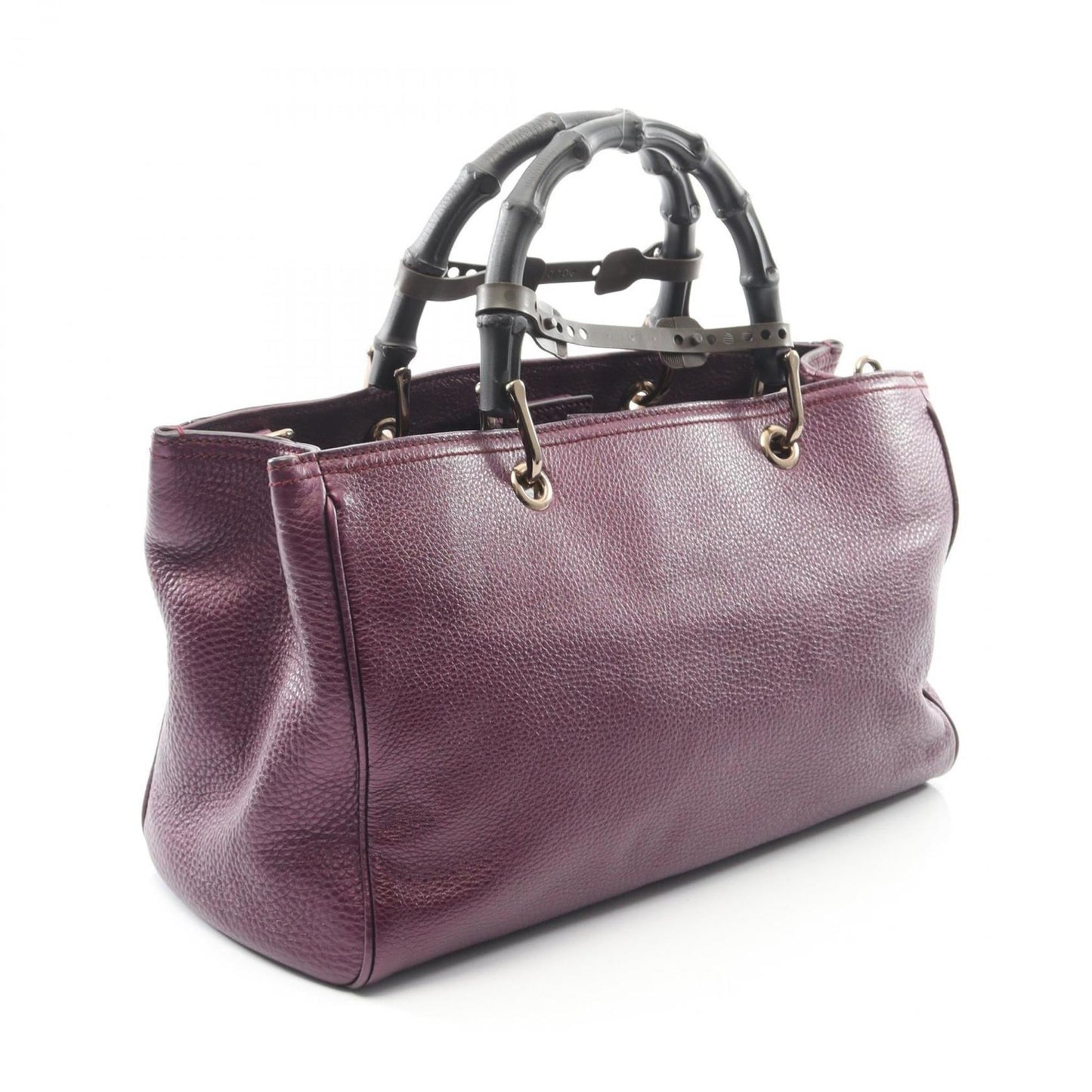 Gucci Purple Leather Tote Bag