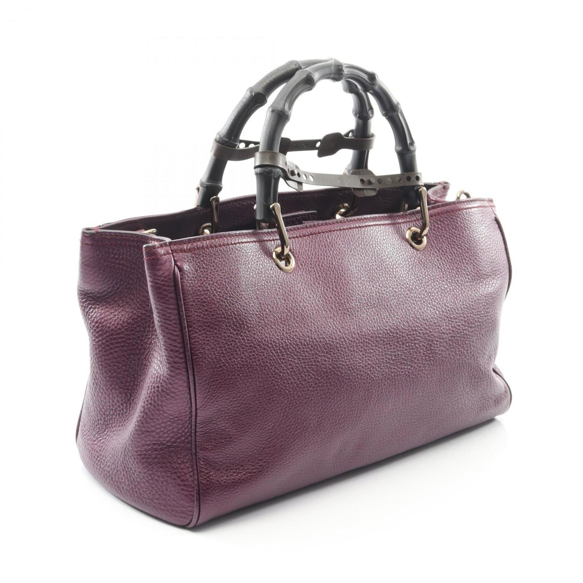 Gucci Purple Leather Tote Bag