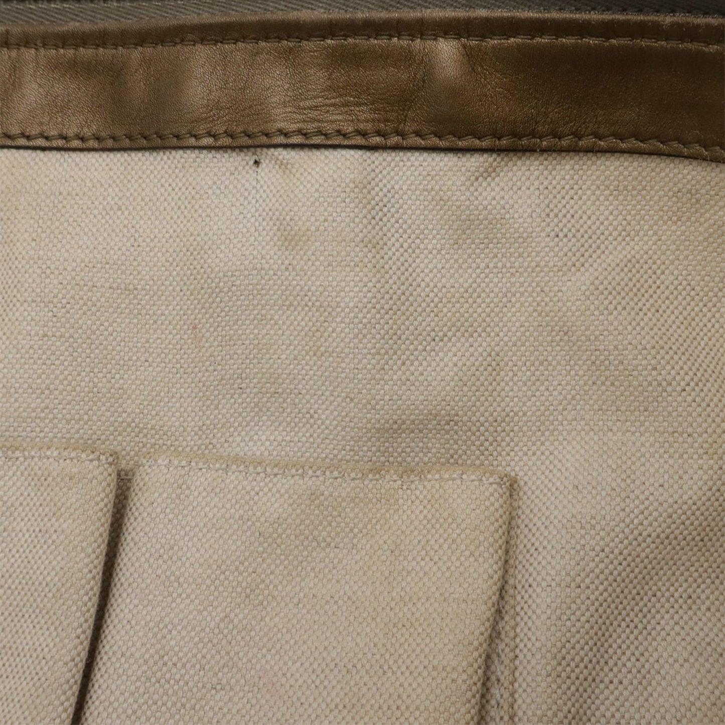 Gucci Bronze Khaki Gg Canvas Leather Shoulder Bag Tote Bag