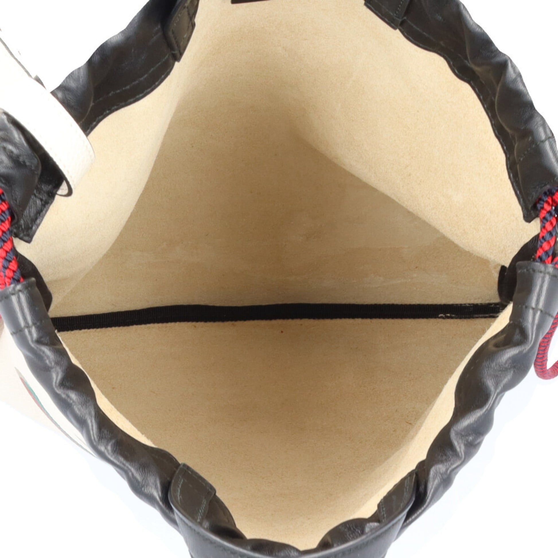 Gucci White Leather Backpack Basket
