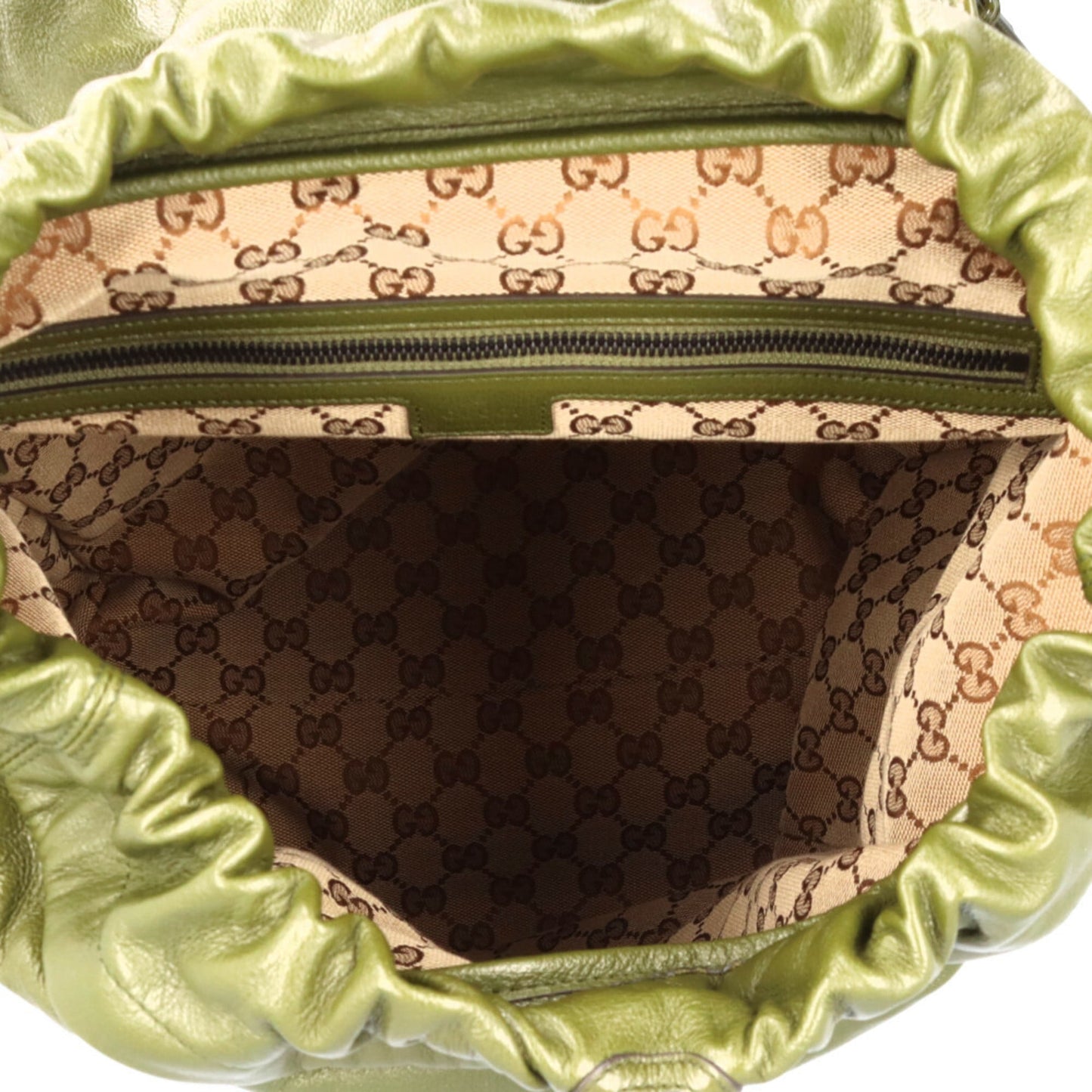 Gucci Green Leather Backpack