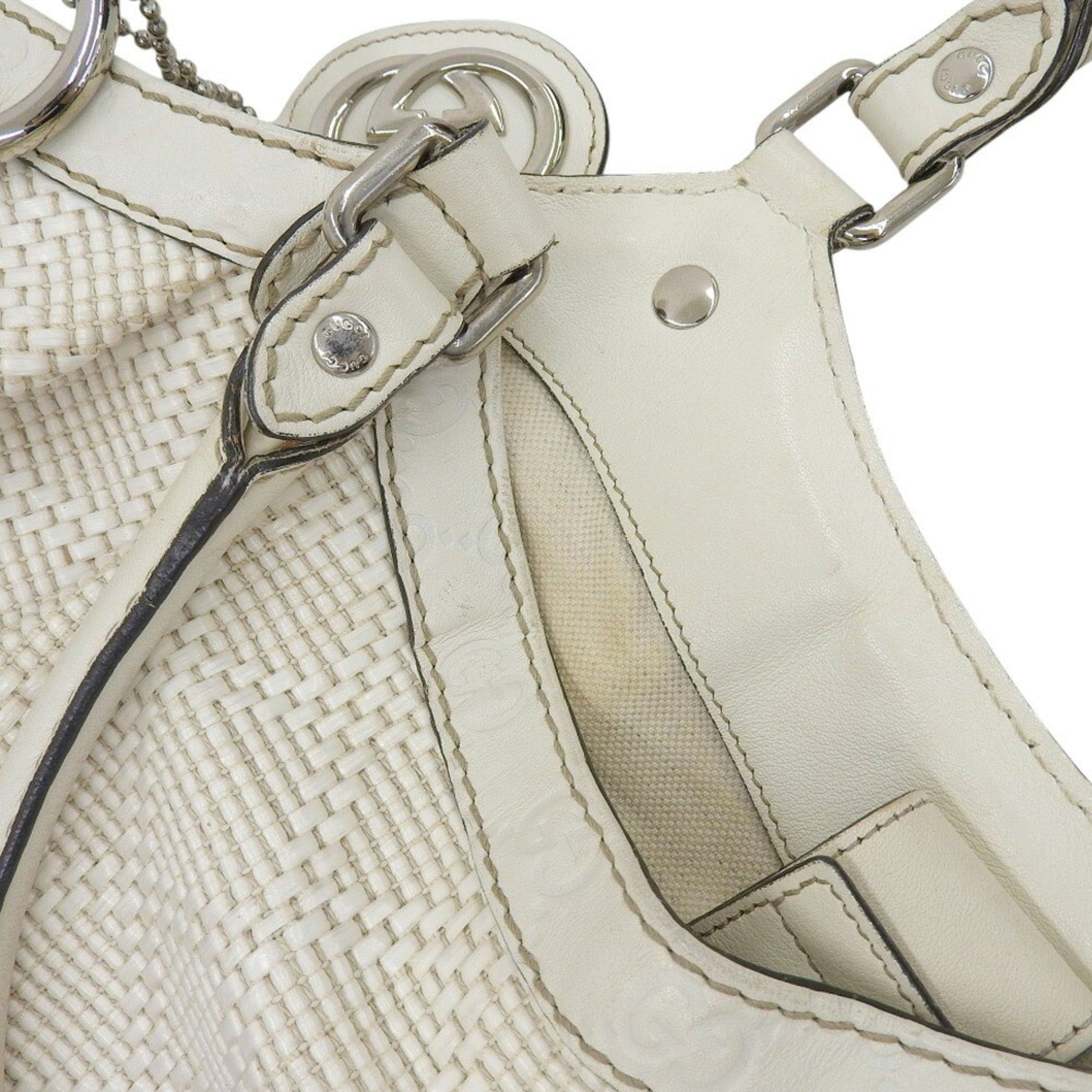 Gucci White Leather Handbag