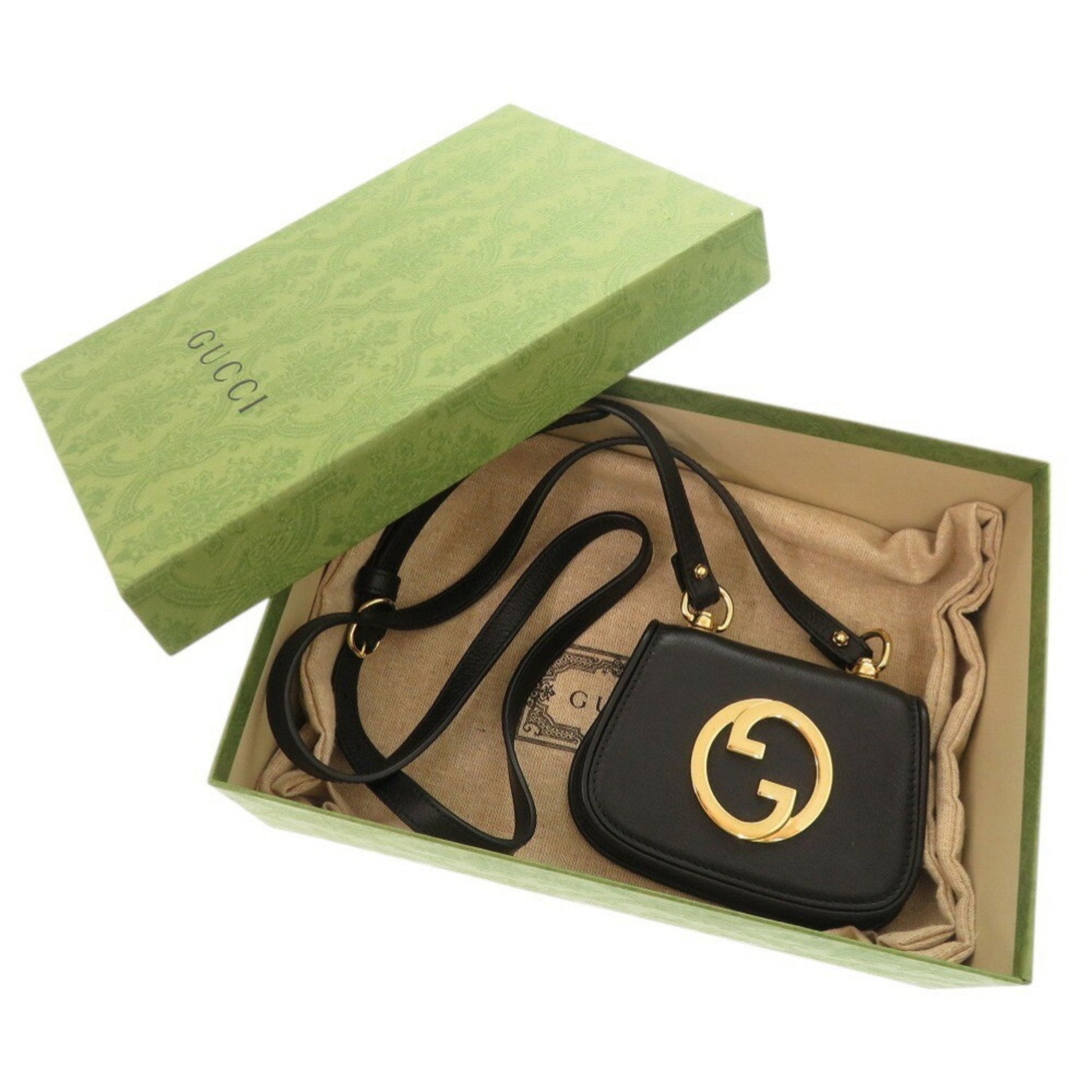 Gucci Black Leather Pouch Shoulder Bag