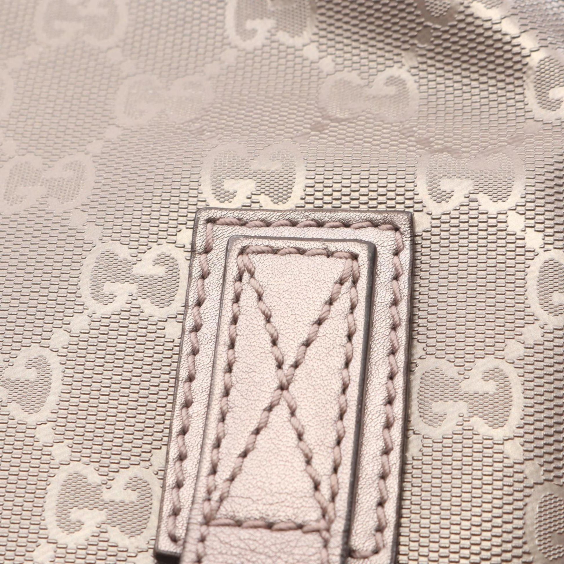 Gucci Gg Imprimé Brown Pvc Coated Canvas Leather Tote Bag