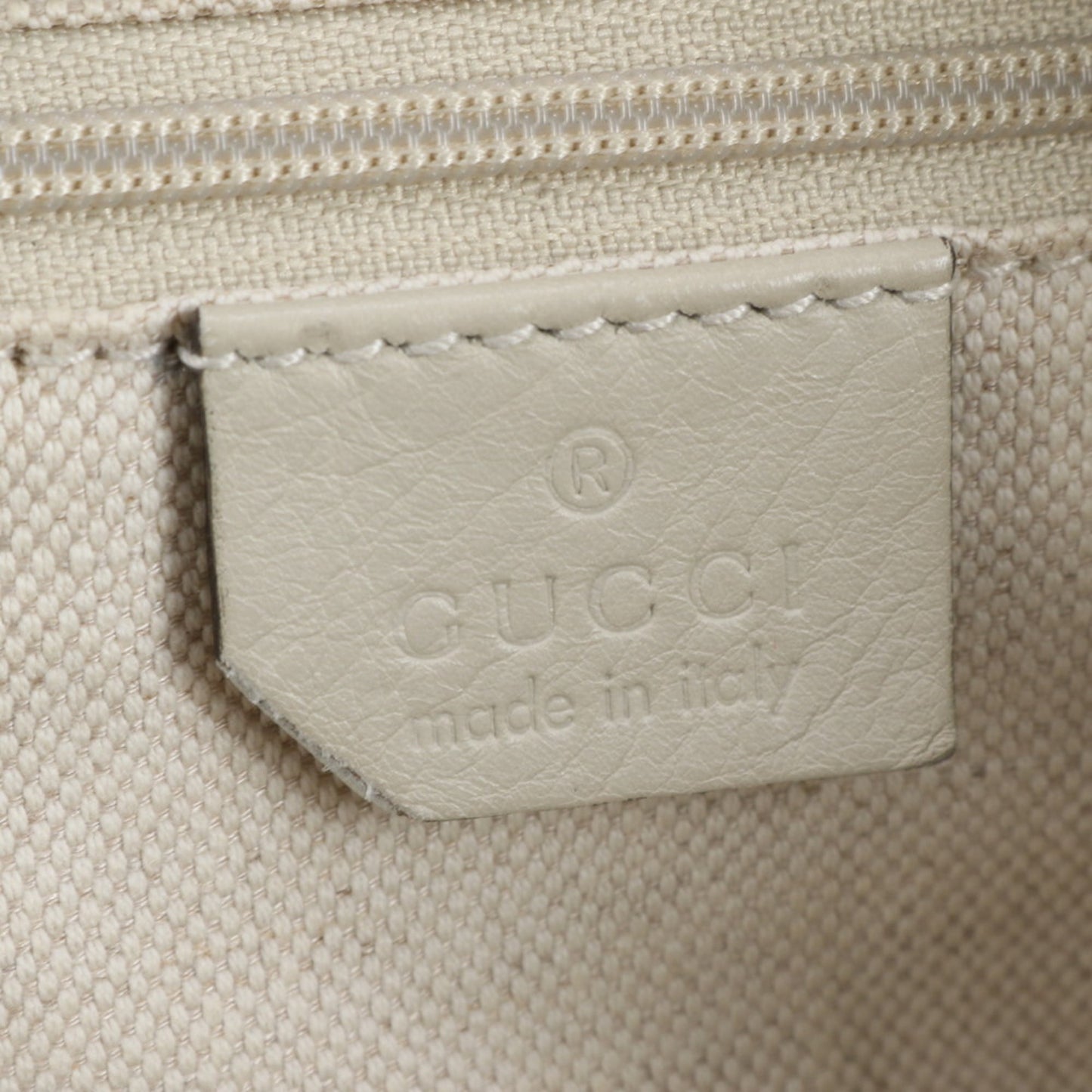 Gucci Ivory Leather Tote Bag