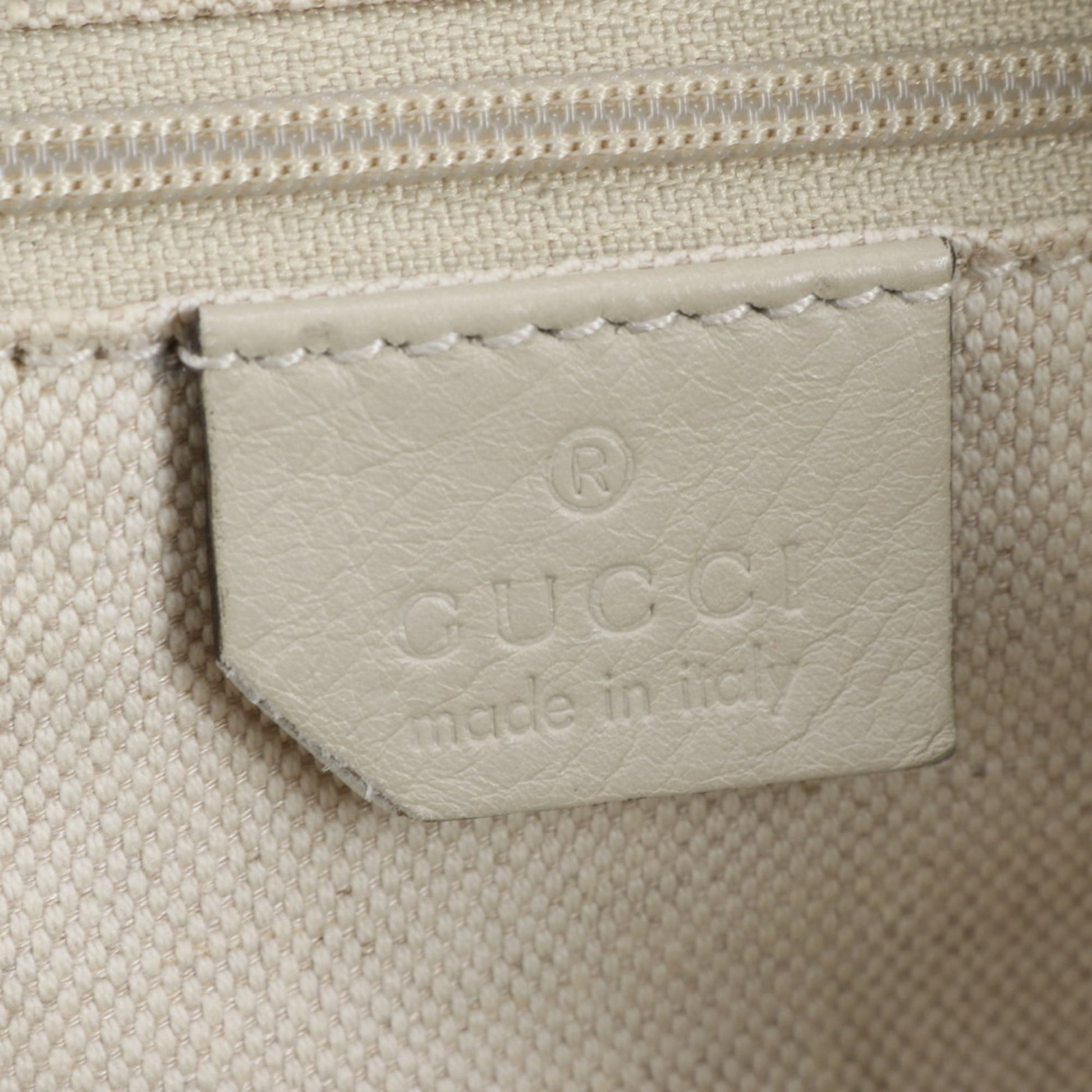 Gucci Ivory Leather Tote Bag