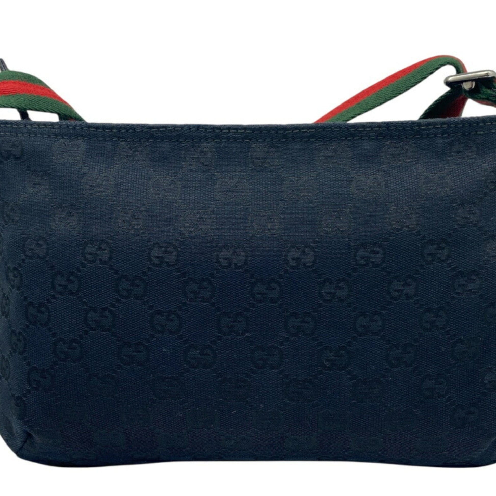 Gucci Black Gg Canvas Shoulder Bag