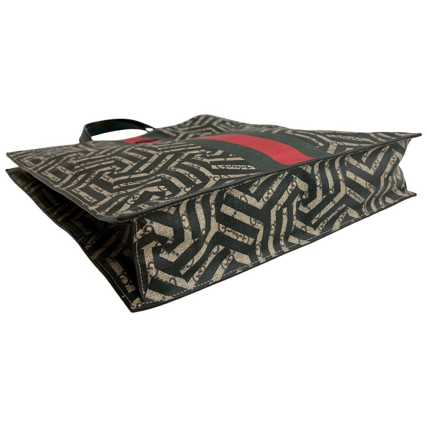 Gucci Black Brown Green Red Color Pvc Leather Handbag Shoulder Bag Tote Bag