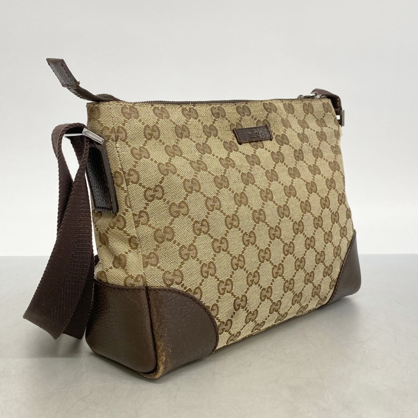 Gucci Brown Canvas Shoulder Bag