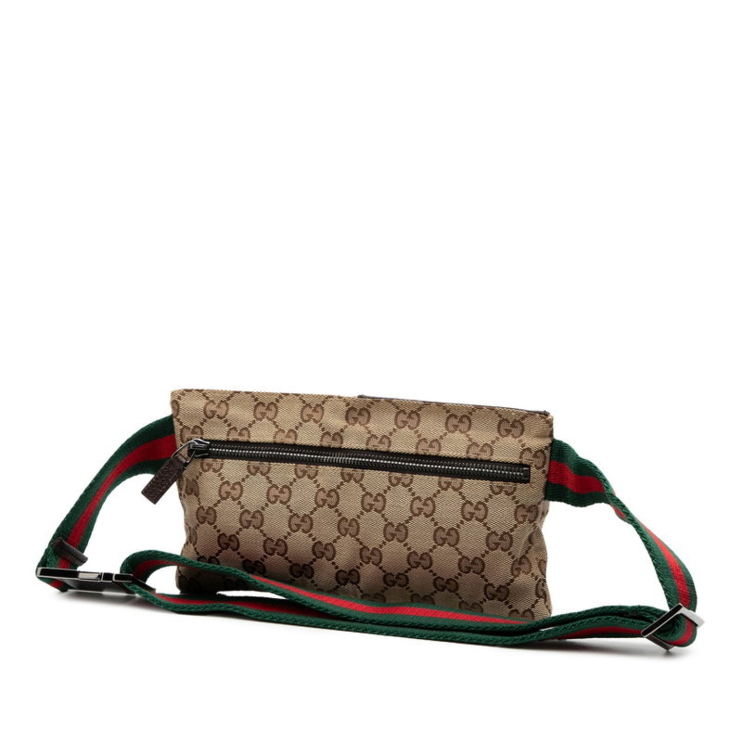 Gucci Beige Brown Canvas Leather Sling Bag