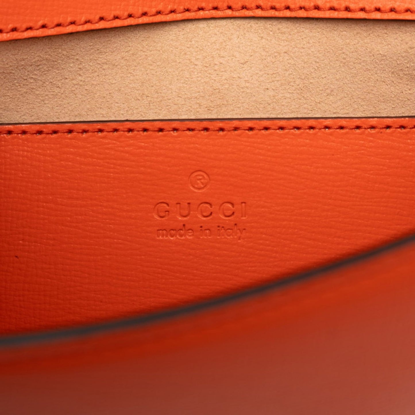 Gucci Orange Leather Shoulder Bag