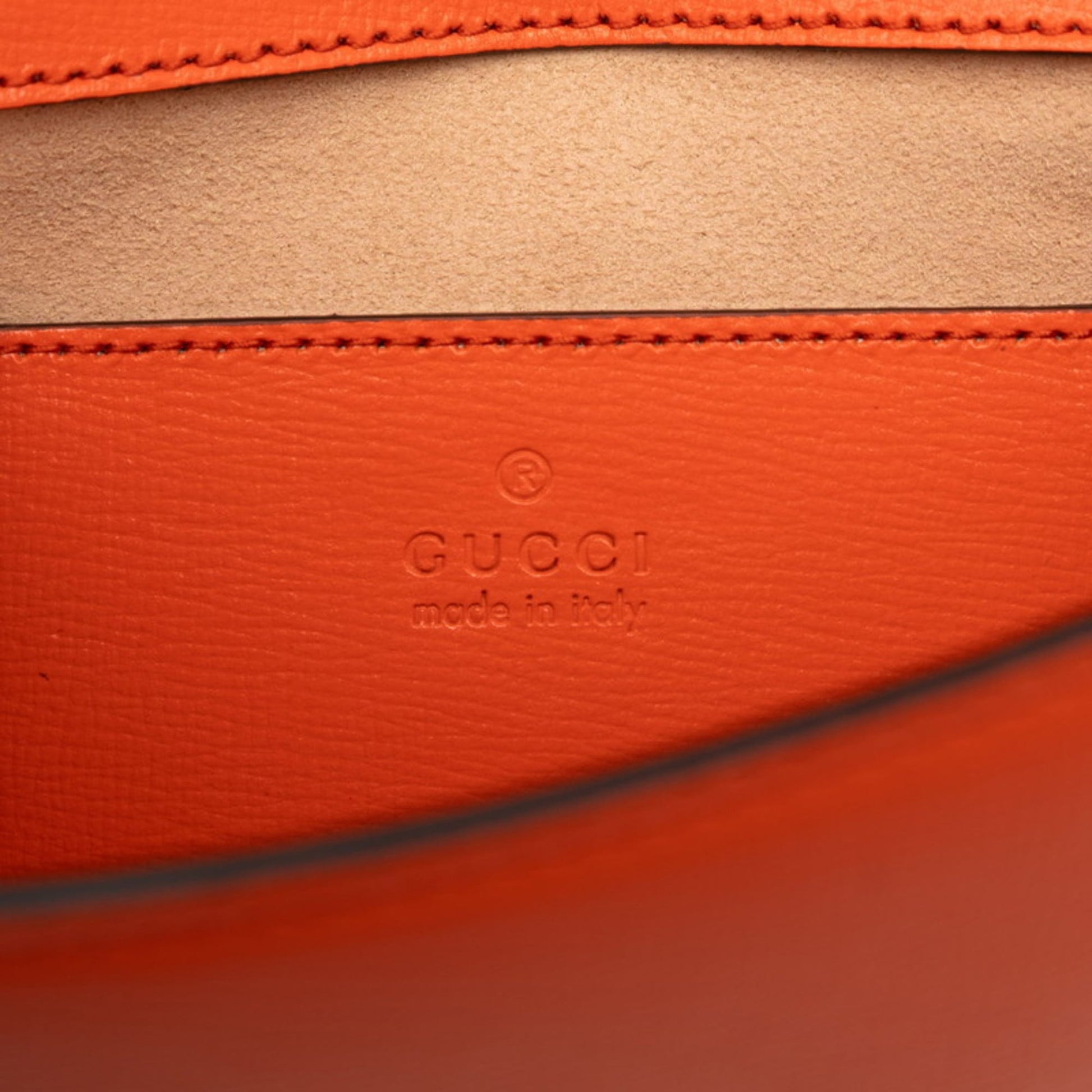 Gucci Orange Leather Shoulder Bag