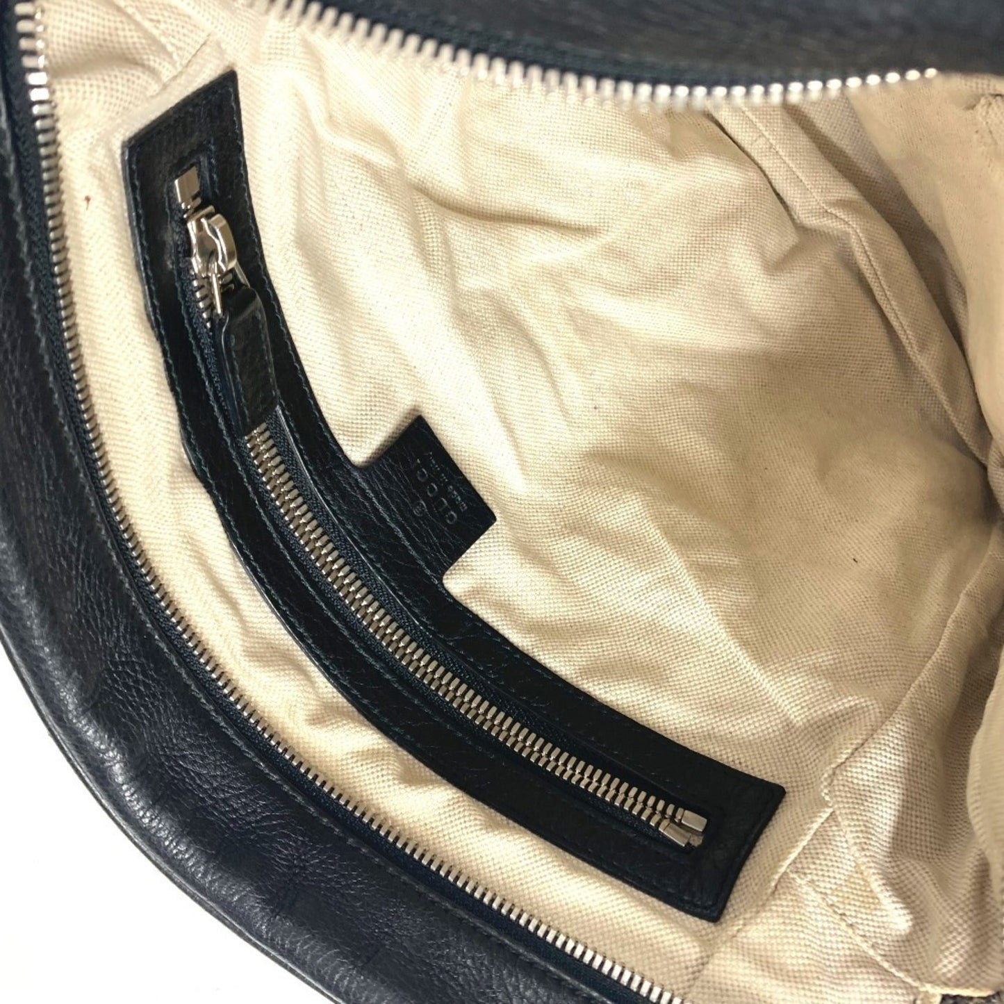 Gucci Black Leather Pochette Shoulder Bag