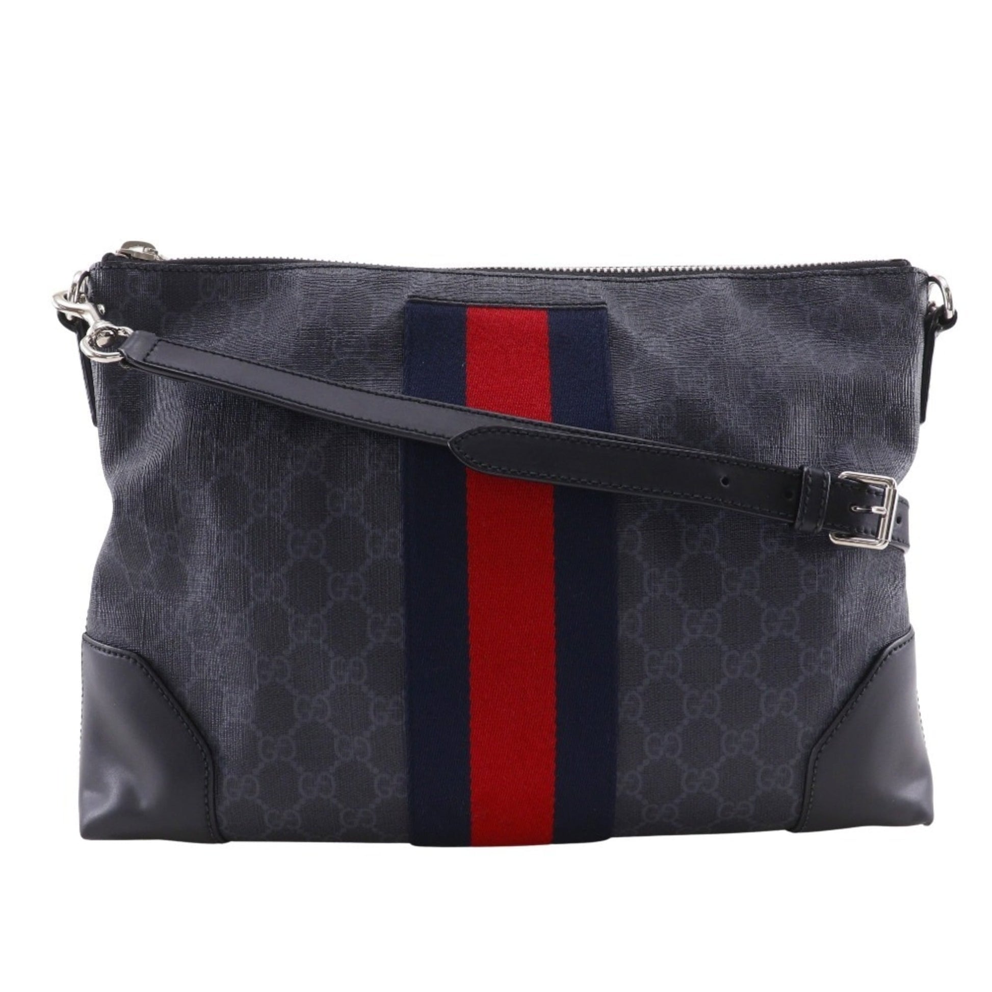 Gucci Black Gg Supreme Messenger Bag Shoulder Bag