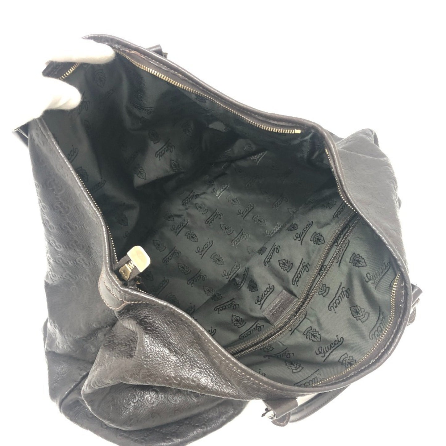 Gucci Brown Leather Handbag Tote Bag