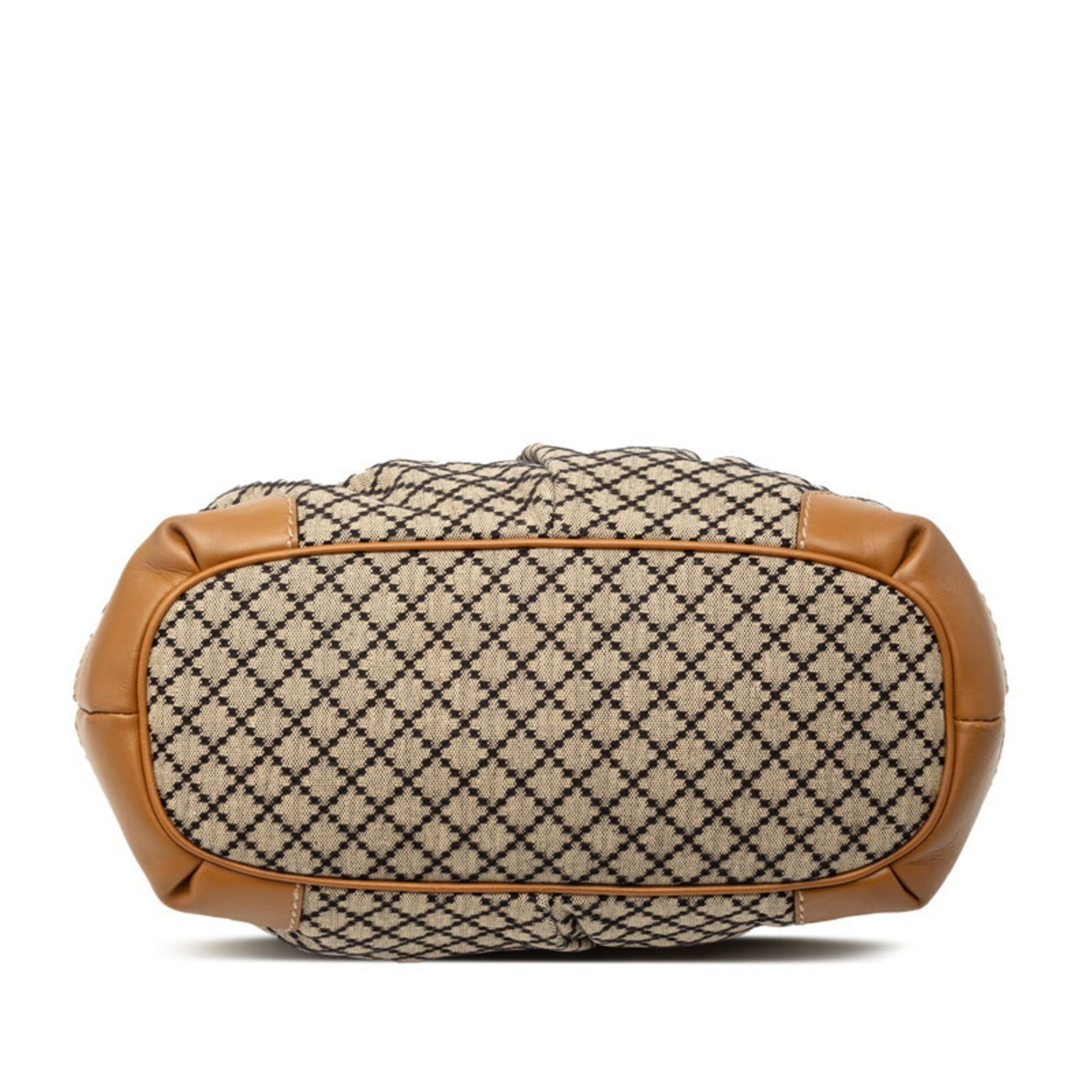 Gucci Beige Canvas Leather Handbag Shoulder Bag