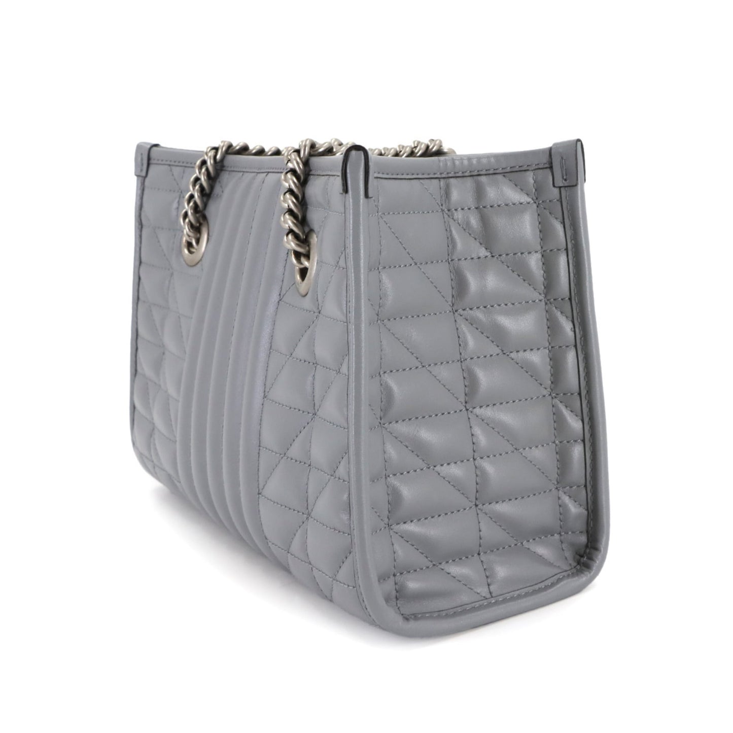 Gucci Gray Leather Tote Bag