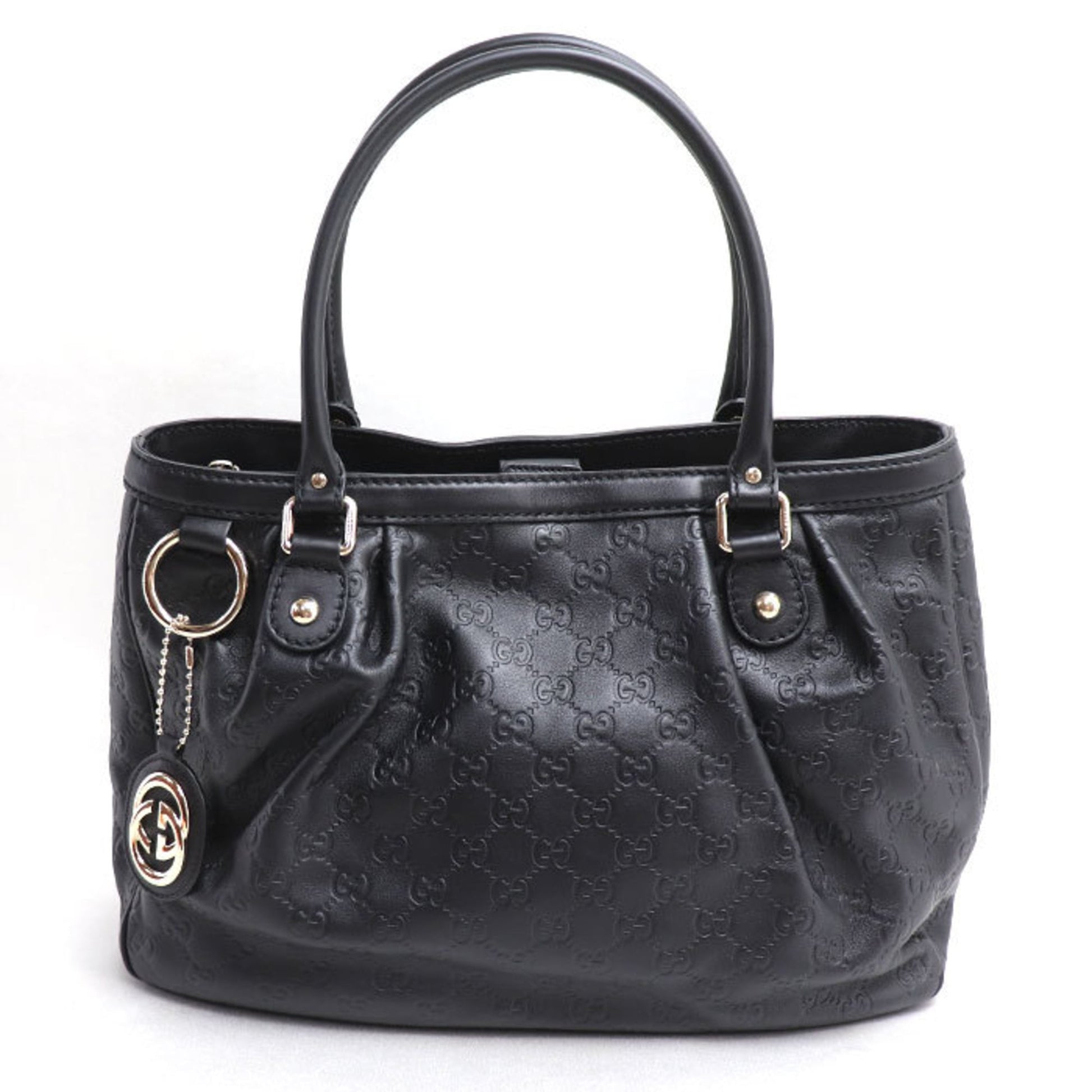 Gucci Black Leather Tote Bag