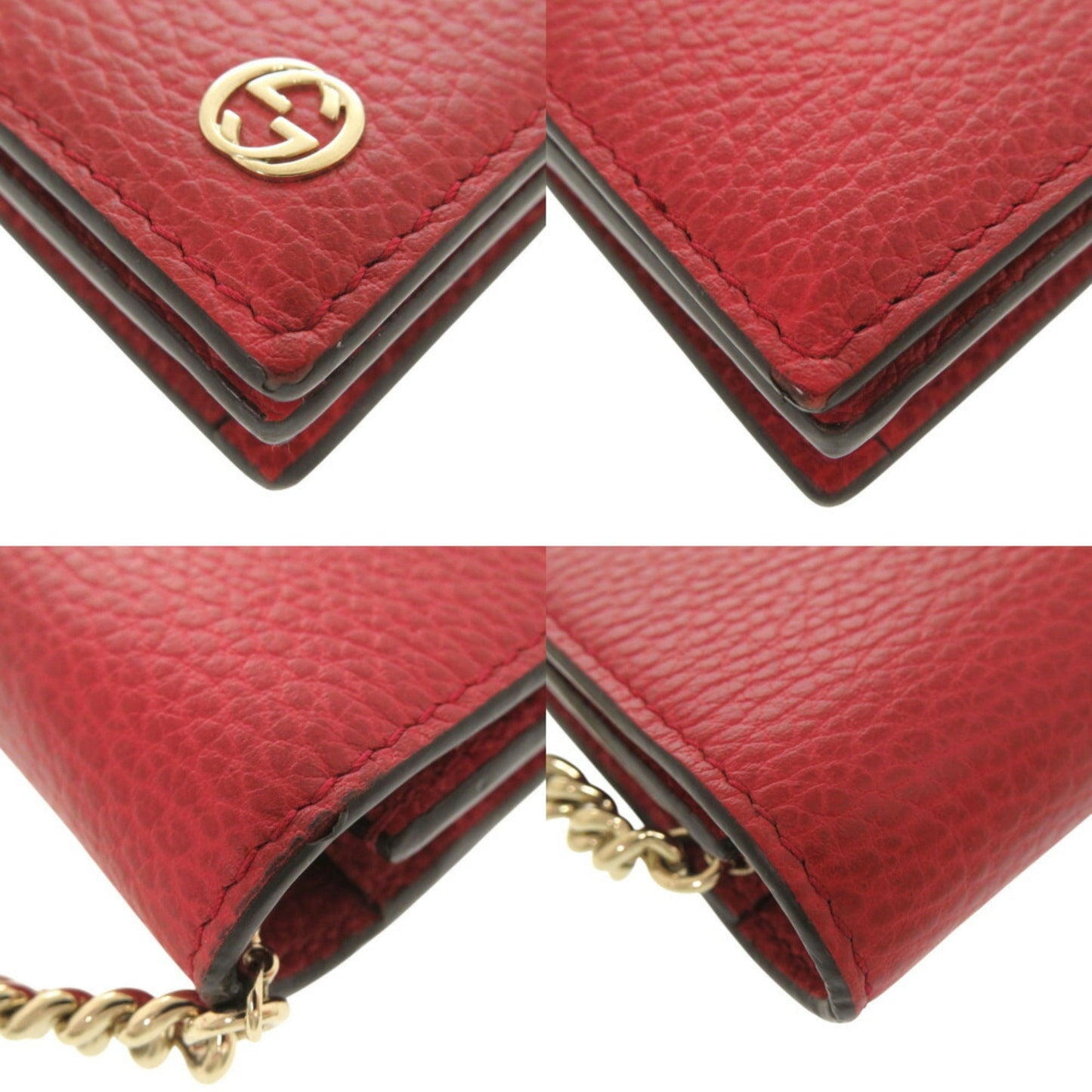 Gucci Red Color Leather Shoulder Bag