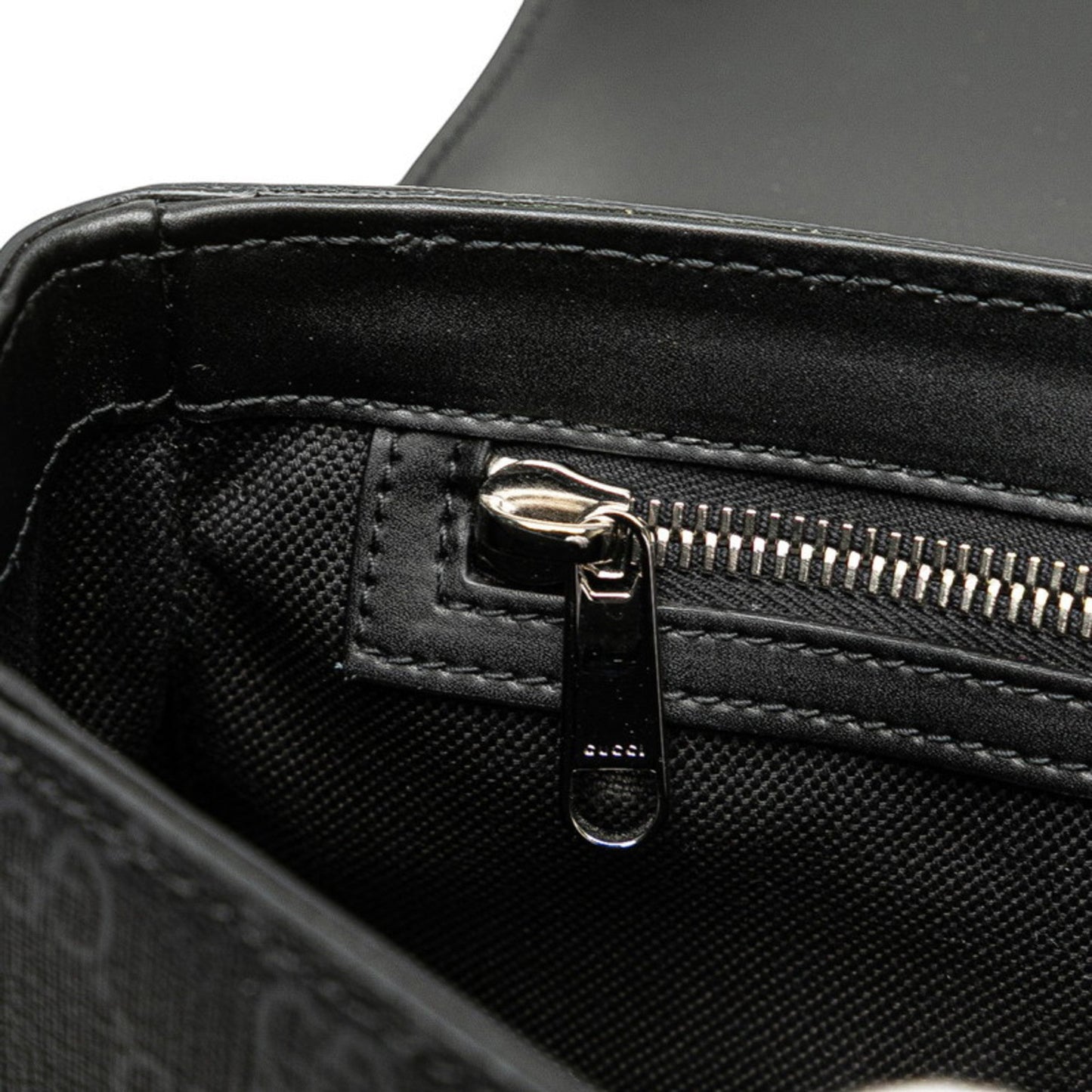 Gucci Black Pvc Leather Shoulder Bag