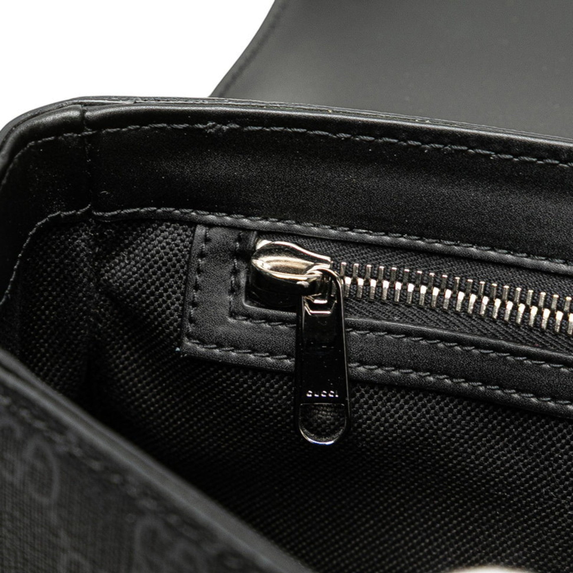 Gucci Black Pvc Leather Shoulder Bag