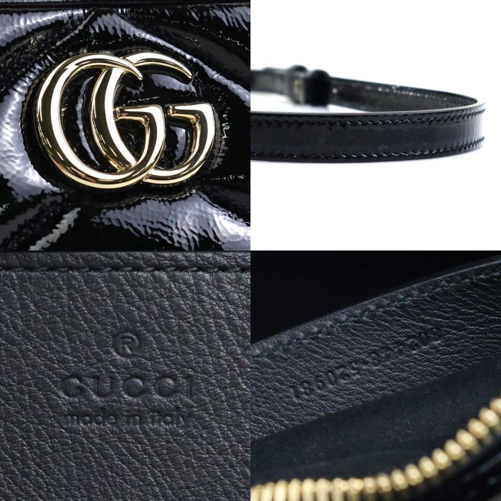 Gucci Black Patent Leather Shoulder Bag