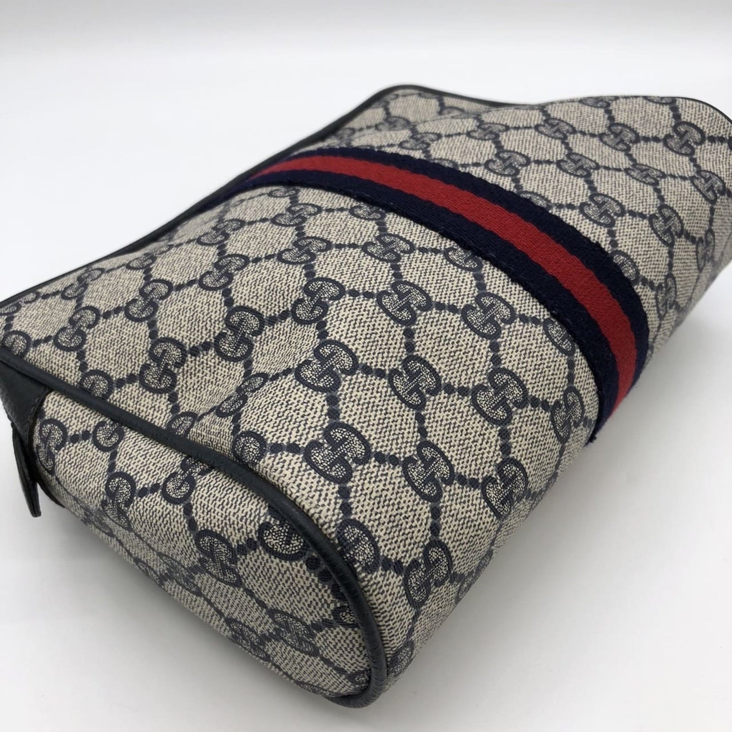 Gucci Navy Gg Supreme Clutch Bag Pouch